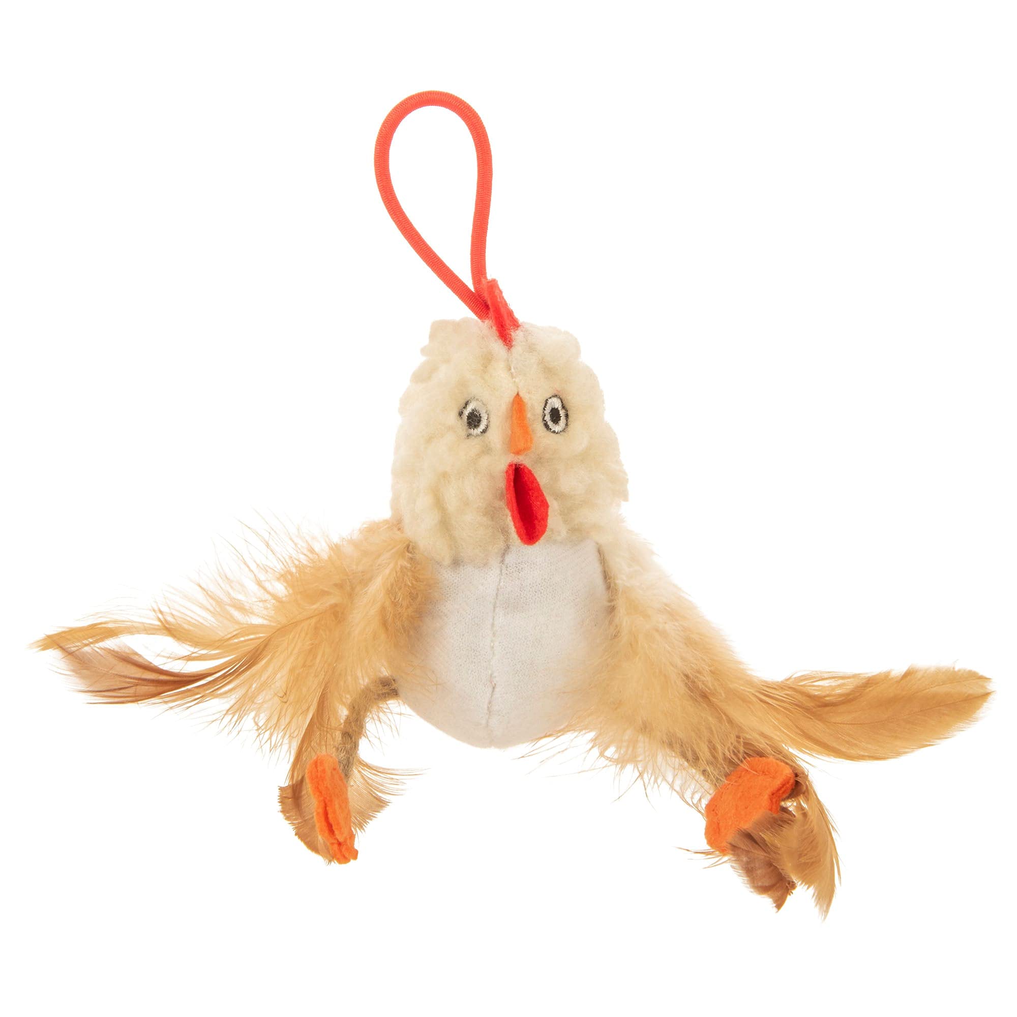 Petlinks Happynip Flying Chicken Electronic Sound Launcher Cat Toy, Contains Silvervine & Catnip, Battery Powered - Beige, One S