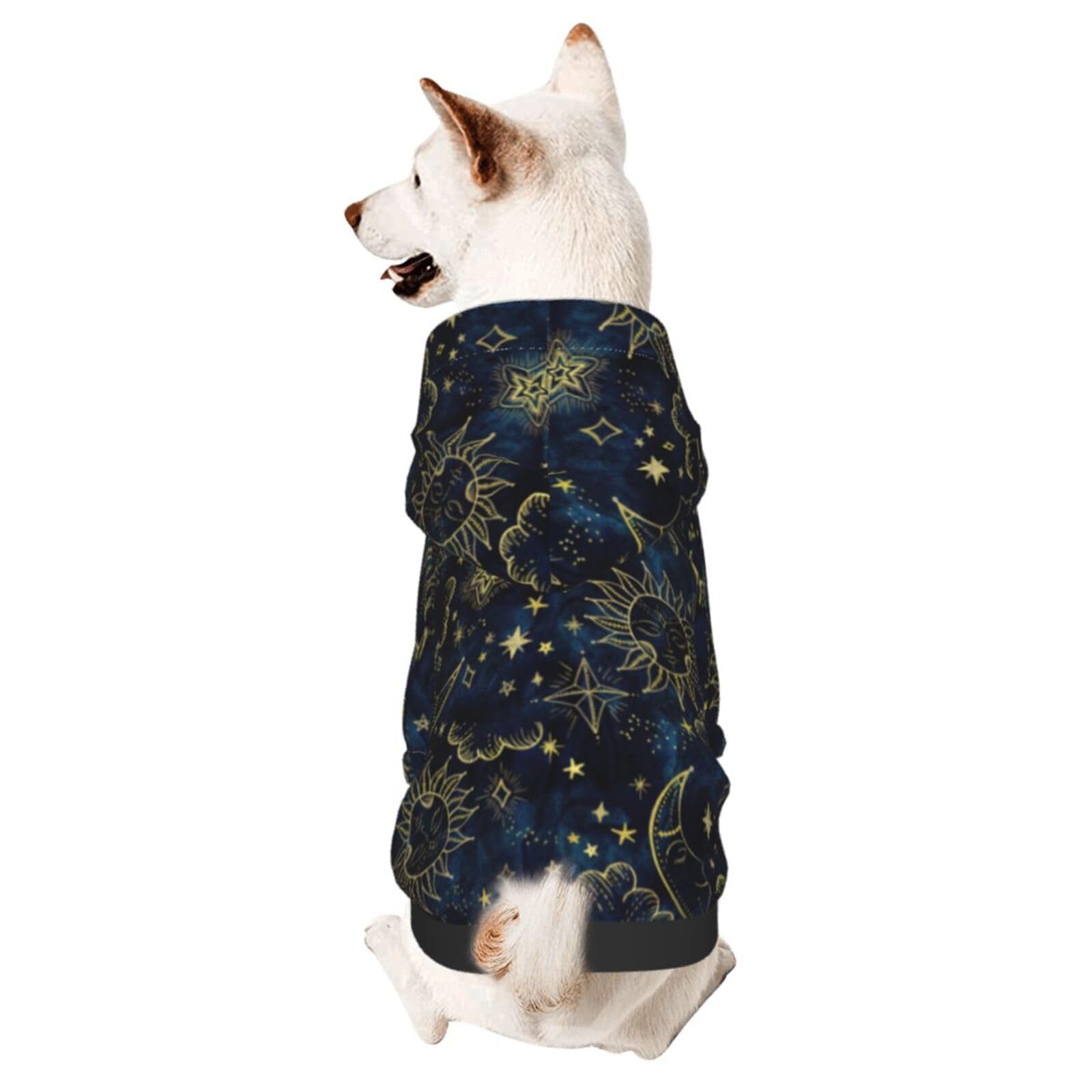 Stay Warm In Style With Dog Hoodie Sweater For Pets (Sun Moon Boho Astrology)