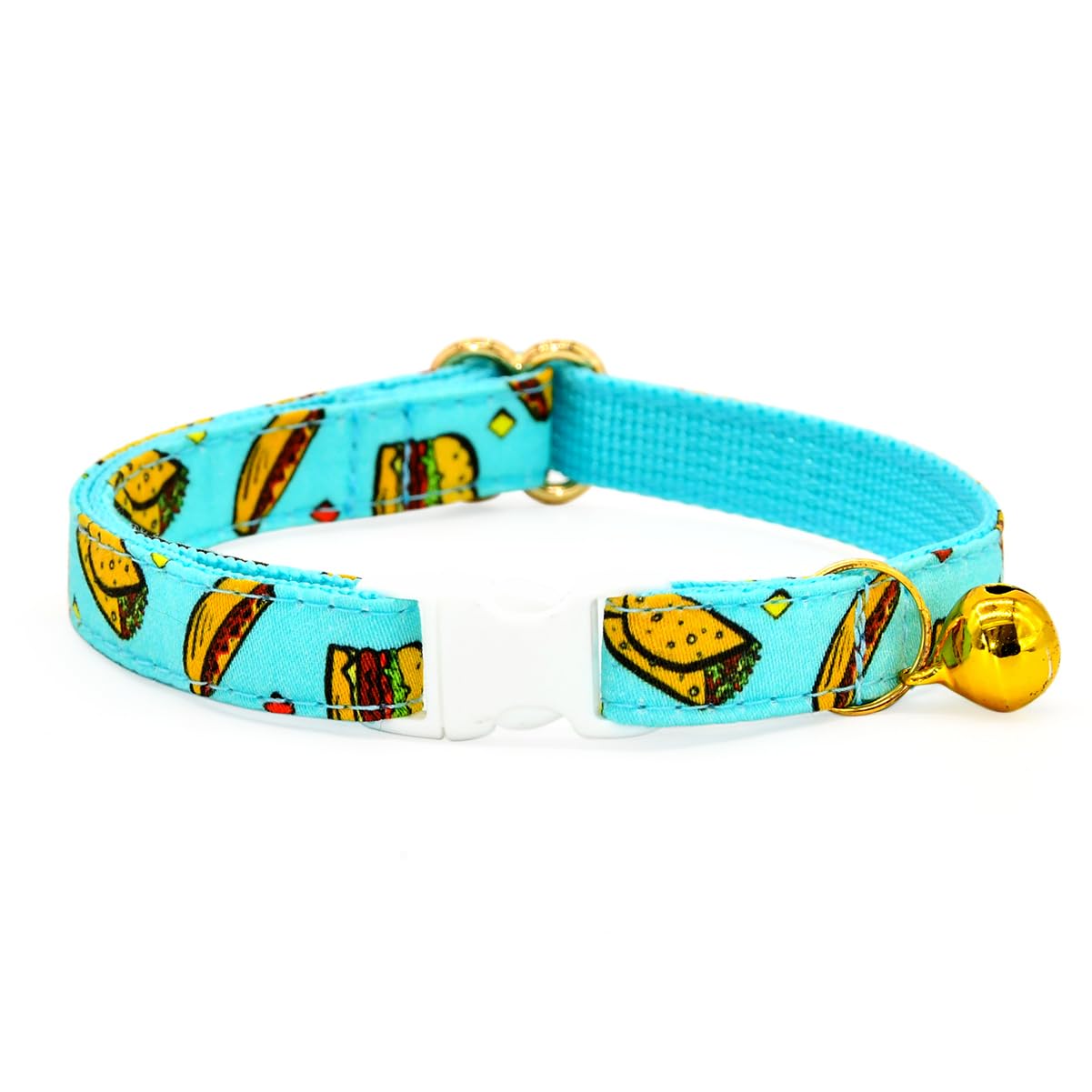 Taco Cat Collar Bow Tie Breakaway Collar, Wedding/Birthday Cat Accessories, Adjustable Bowtie, Removable Jingle Bell