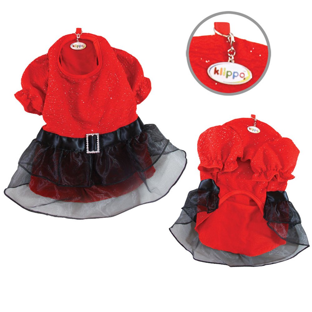 Dog/Puppy Sundress/Party/Christmas/Holiday/Valentine'S Day/Festive/Fancy/Formal Puffy Sleeves Dress - Large