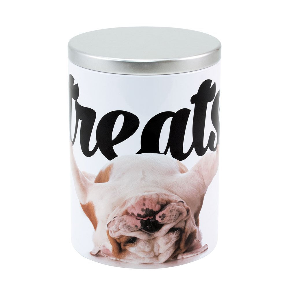 Paw Prints 37722 Carlos The Bulldog Design Large Treat Tin, 5.25' X 5.25' X 7.5', One Color