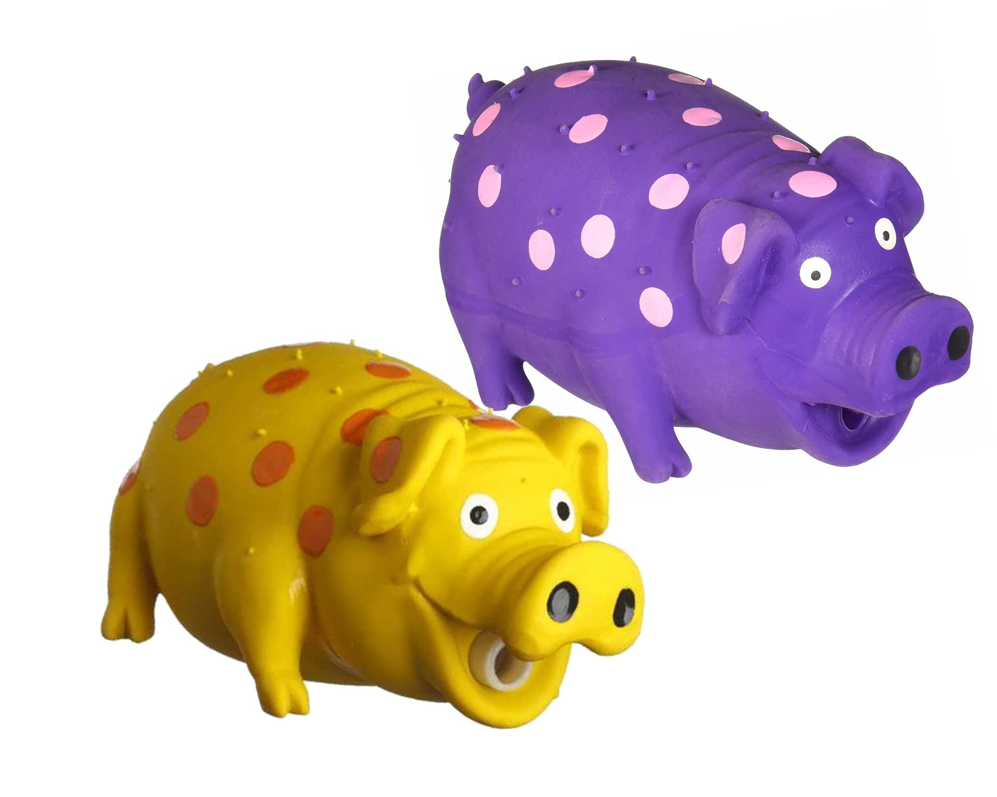 Multipet Latex Grunting Toy Bundle Color:Pig Pack Of 2