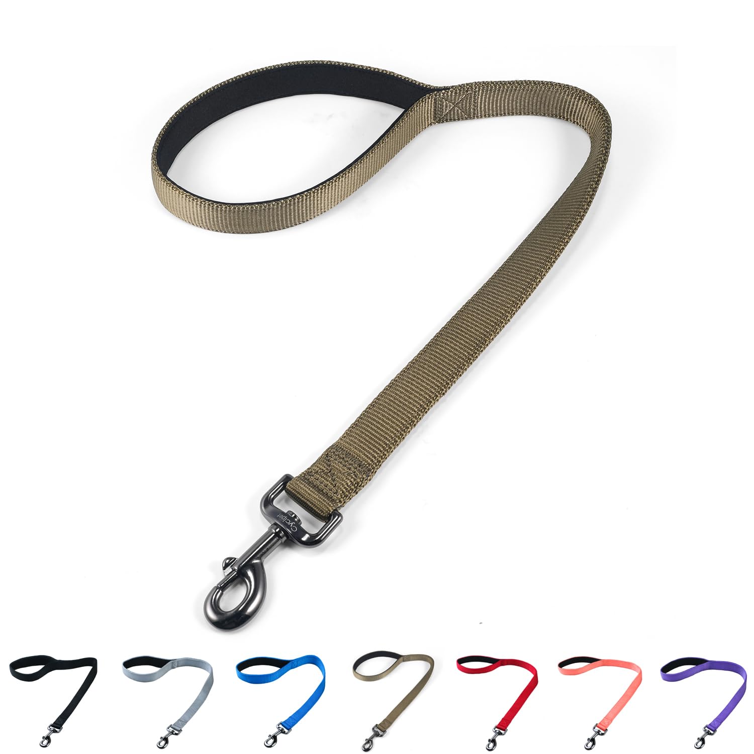 Cyclpet Premium Nylon Short Dog Leash With Soft Padded Handle And Sturdy Clip-24 Inches Lead For Large And Medium Breed Dogs Wal