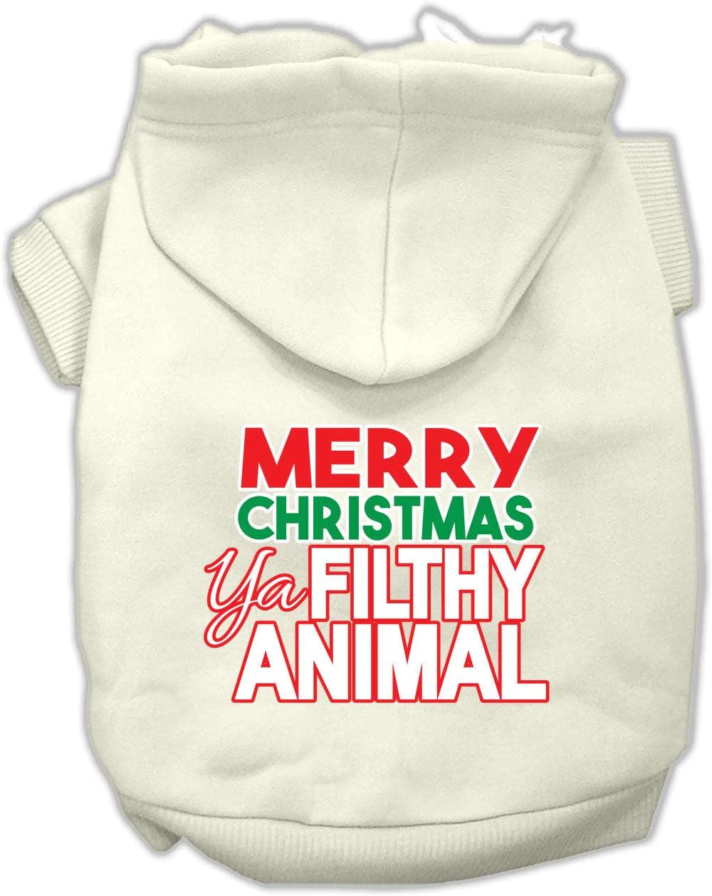 Ya Filthy Animal Screen Print Pet Hoodie Cream Xl 16