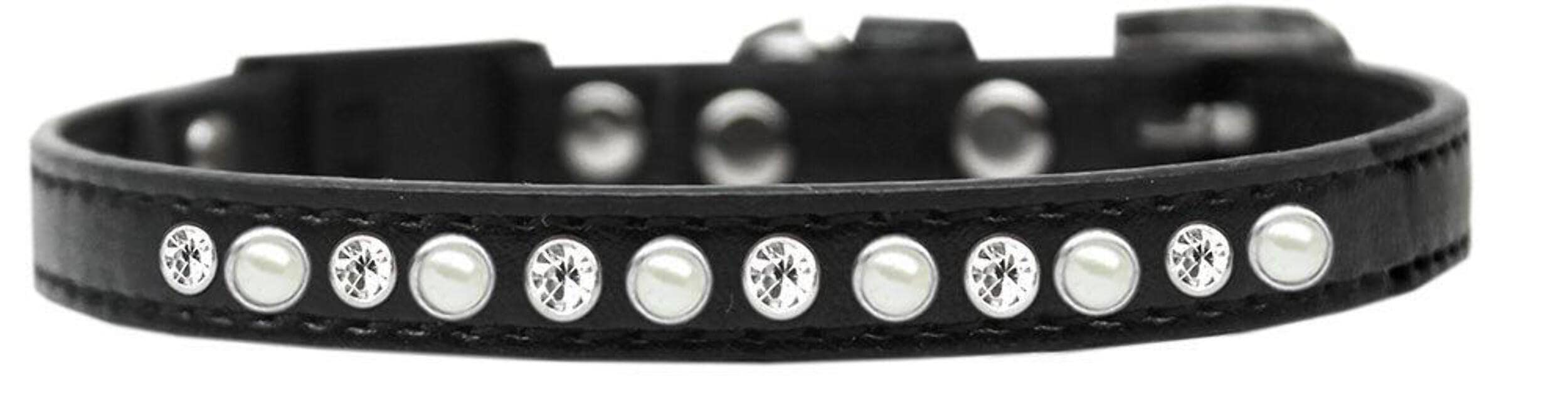Breakaway Cat Collar, "Pearl & Clear Jewel" Lavender 14