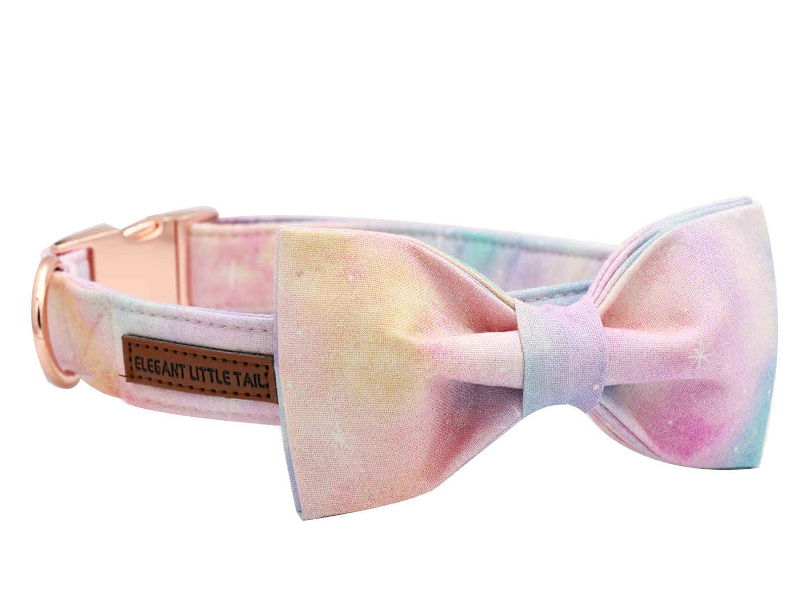 Elegant Little Tail Colorful Dog Collar, Comfortable Dog Collar With Bow Adjustable Soft Bow Tie Dog Collars For Medium Dogs