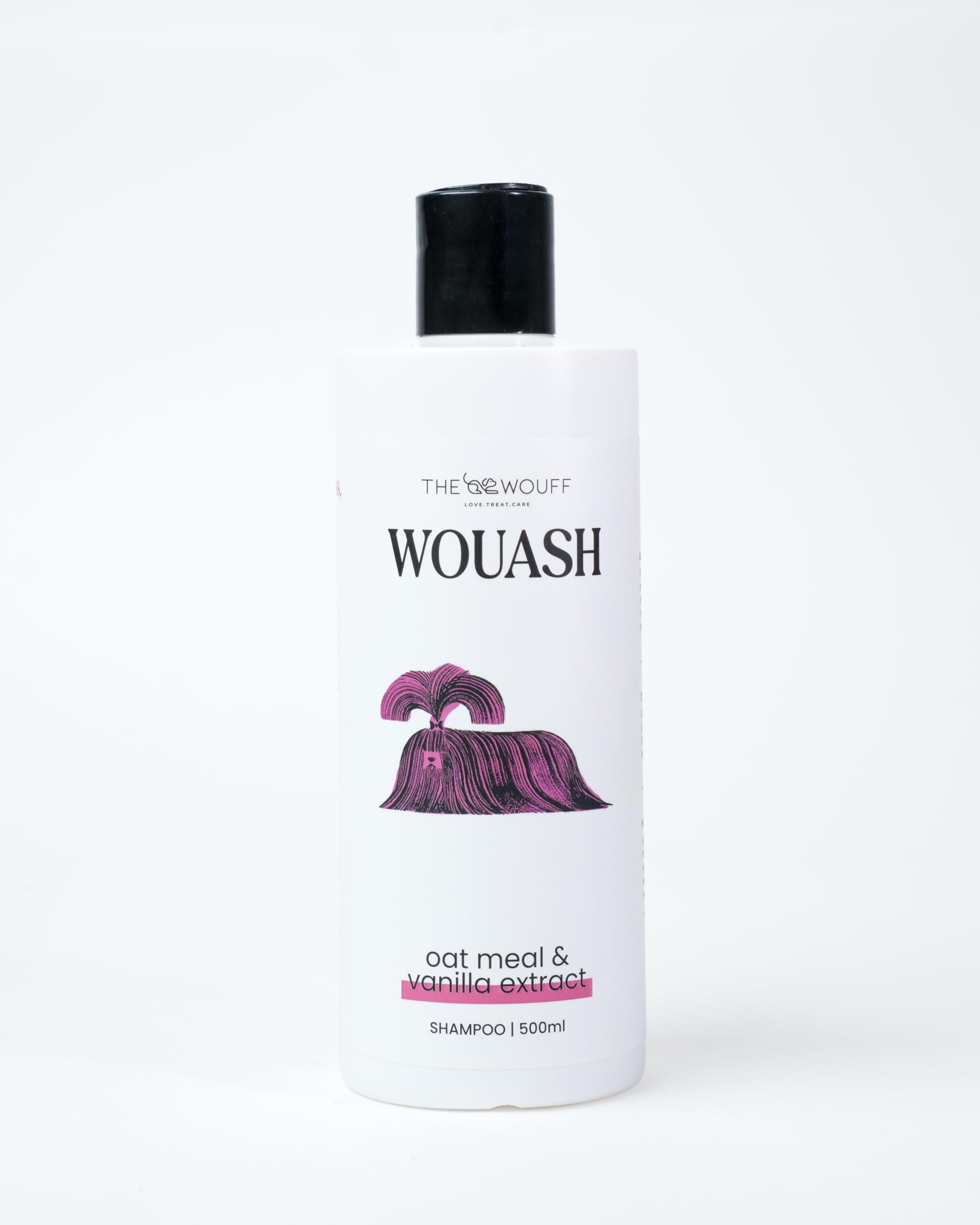 The Wouff Wouash Dog Shampoo  Oatmeal & Vanilla Extract, 500Ml | Gentle Cleanser For All Dog Breeds | Relieves Dry, Itchy Skin 