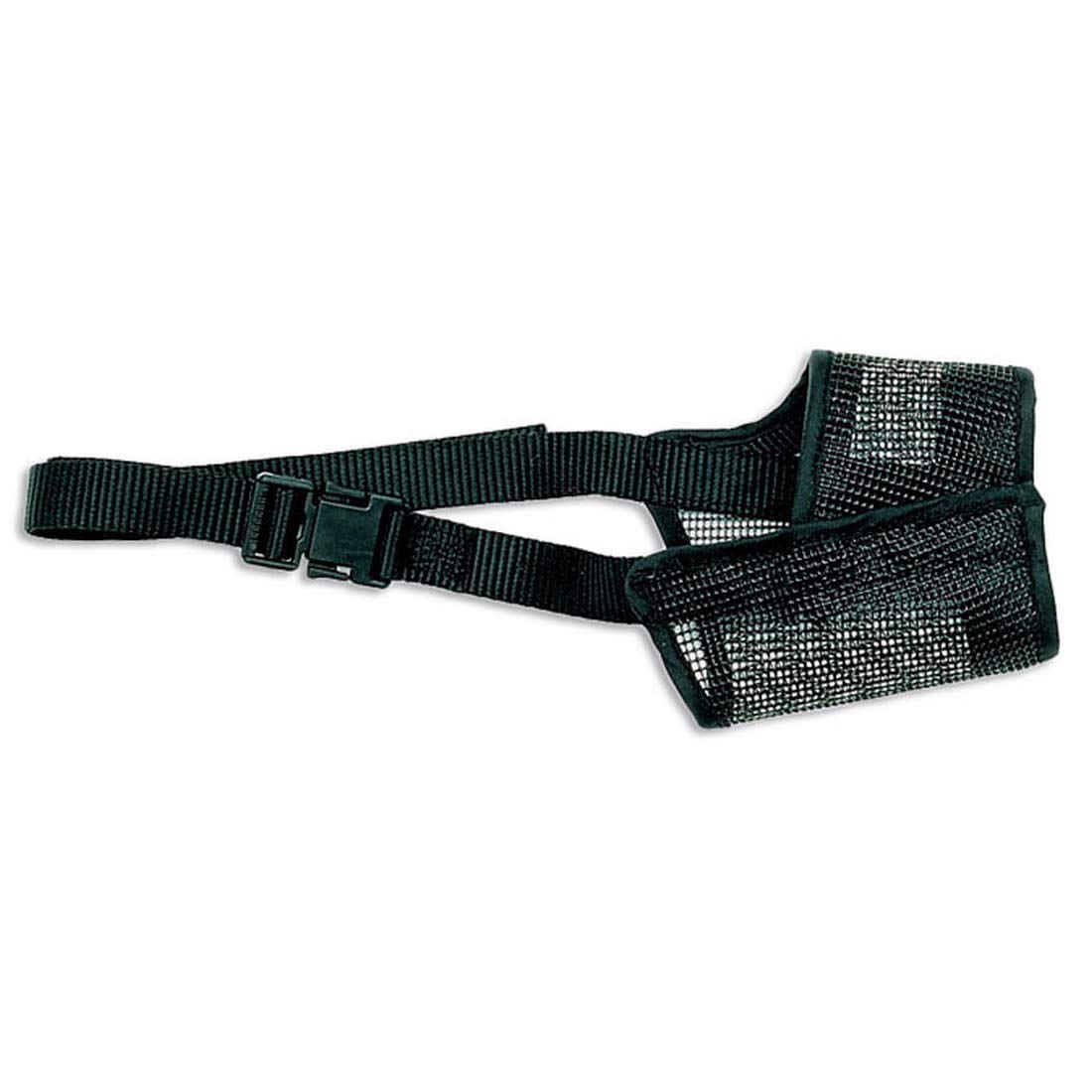 Coastal Pet Best Fit Adjustable Mesh Dog Muzzle - Soft Muzzle For Dogs With Open Front Design - Dog Muzzle For Grooming - Gentle, Durable Mesh Dog Muzzle For Temporary Muzzling - Black, 4'