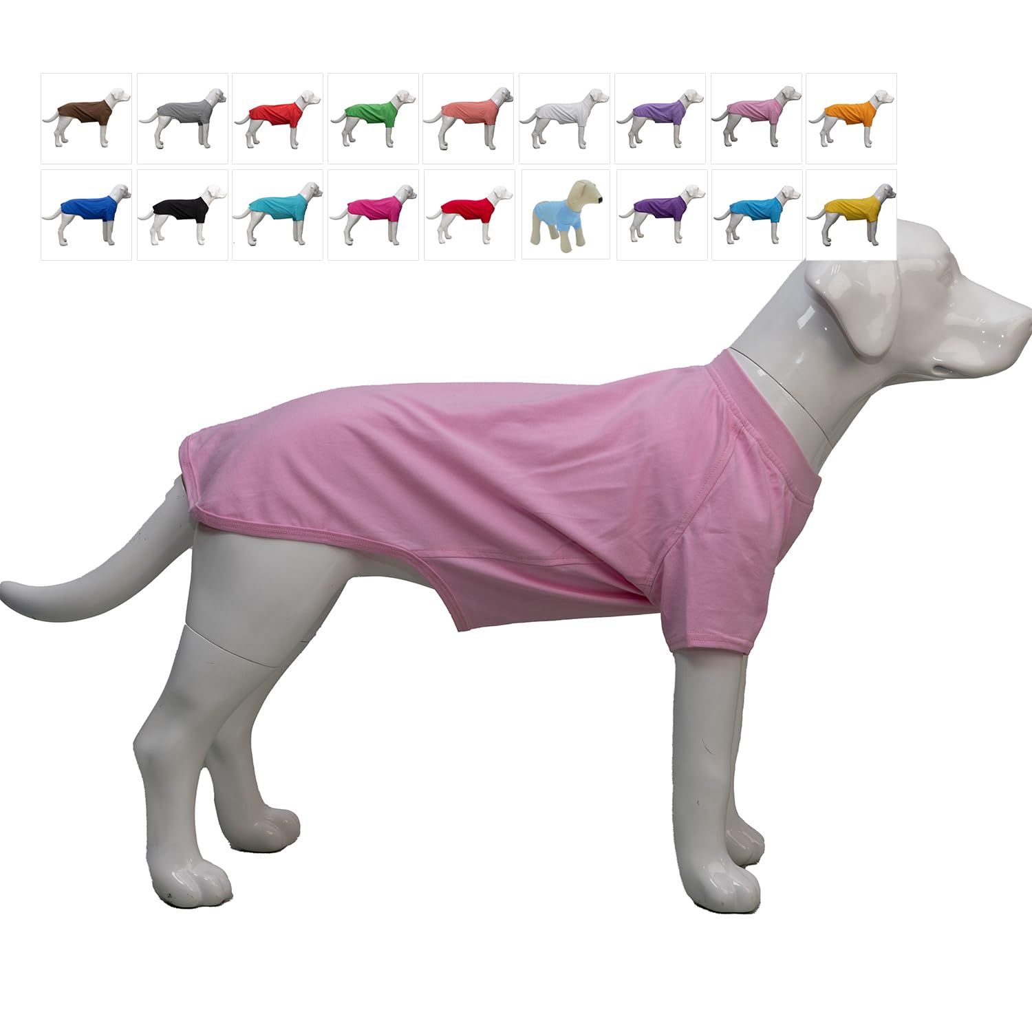 Lovelonglong Pet Clothing Dog Costumes Basic Blank T-Shirt Tee Shirts For Medium Dogs Pink Xxl