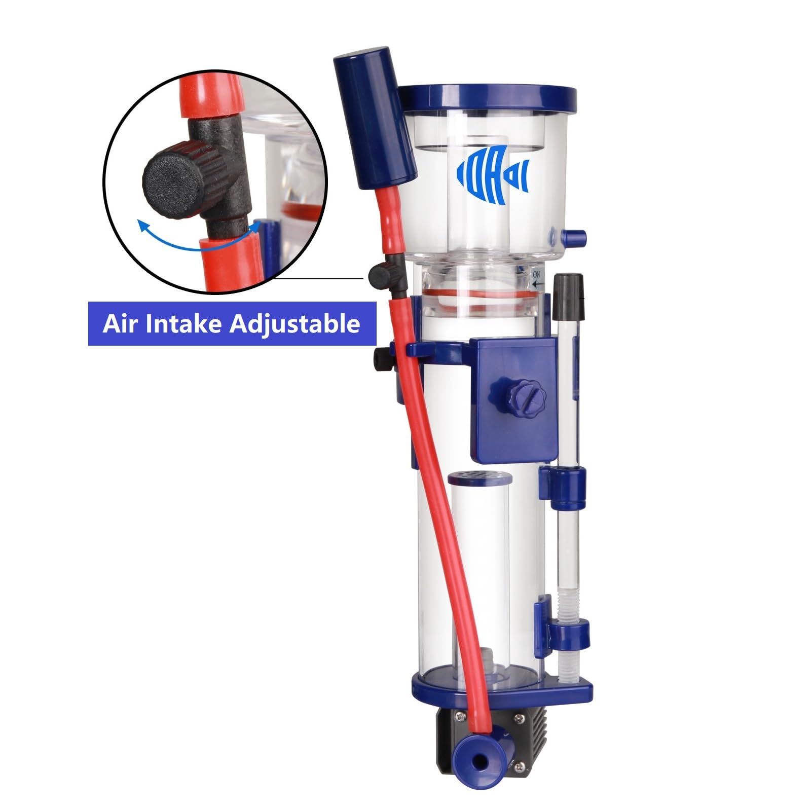 Nano Protein Skimmer for Saltwater Aquariums, DC Pinwheel Pump for 20 Gals Fish Tank, Hang On, Internal, Not for Rimmed Tank