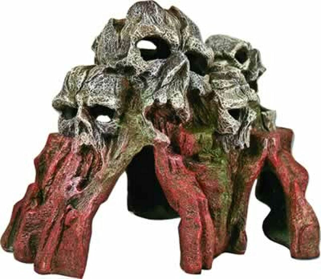 Exotic Environments Skull Mountain Aquarium Ornament, Medium, 9-Inch By 6-Inch By 6-Inch