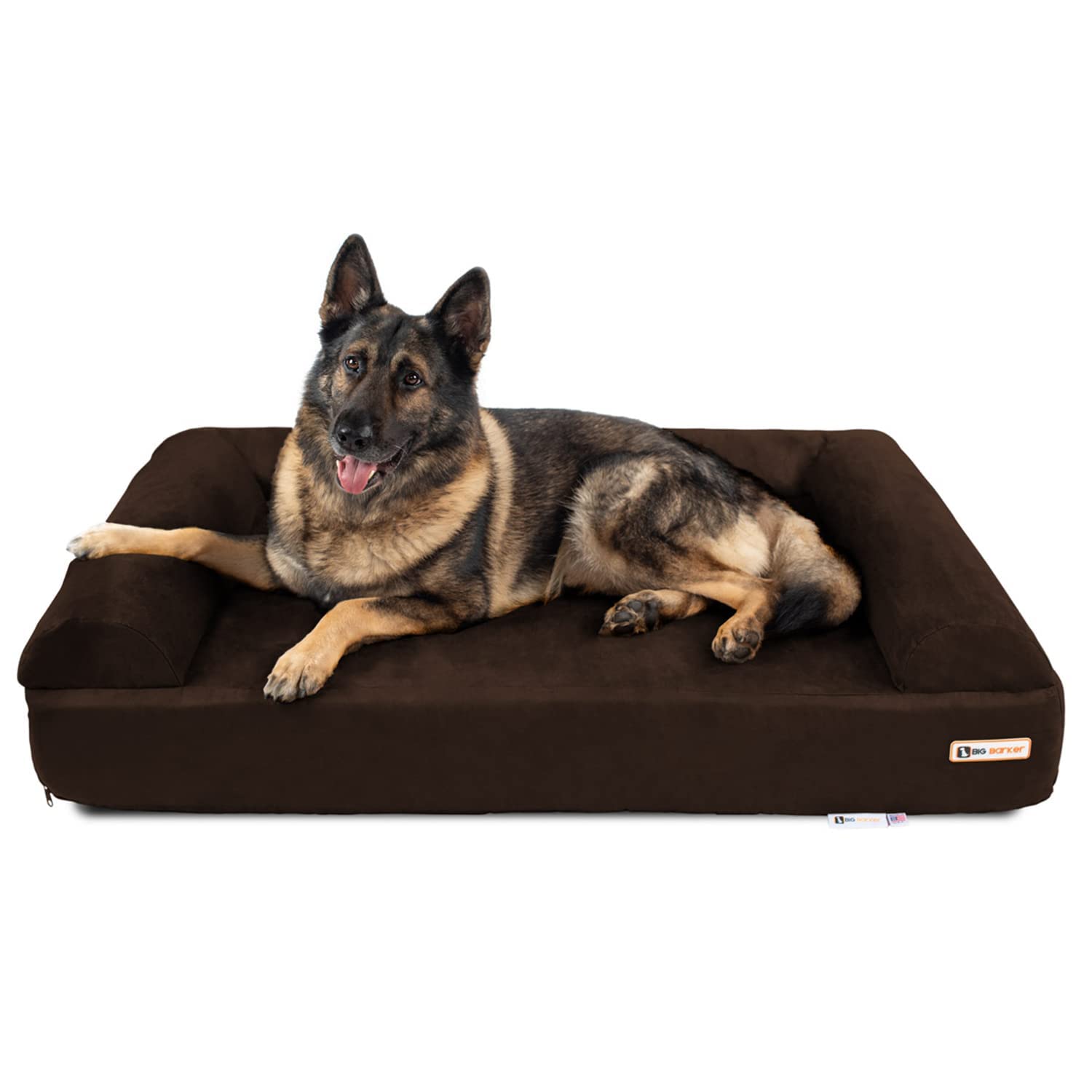 Barker Beds Extra Large Dog Sofa Bed (Xl, Chocolate) - 7'' Thick Soft & Comfortable Orthopedic Cushion - Durable Extra Large Dog