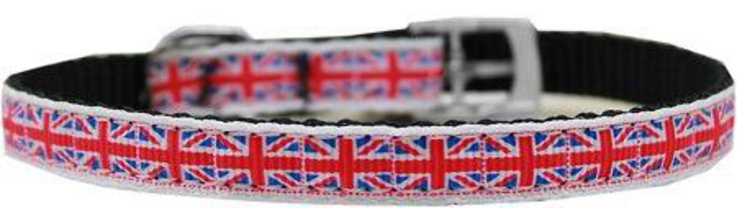 Mirage Pet Products 126-022 3814 Tiled Union Jack Nylon with Classic Buckle Dog Collar, Size 14