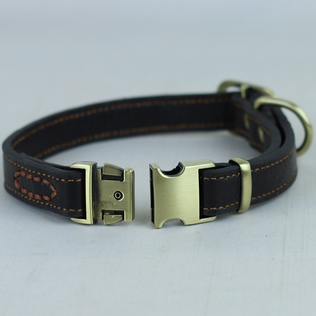 Chede Luxury Real Leather Dog Collar- Handmade For Medium Dog Breeds With The Finest Genuine Leather Collar That Is Stylish,Soft