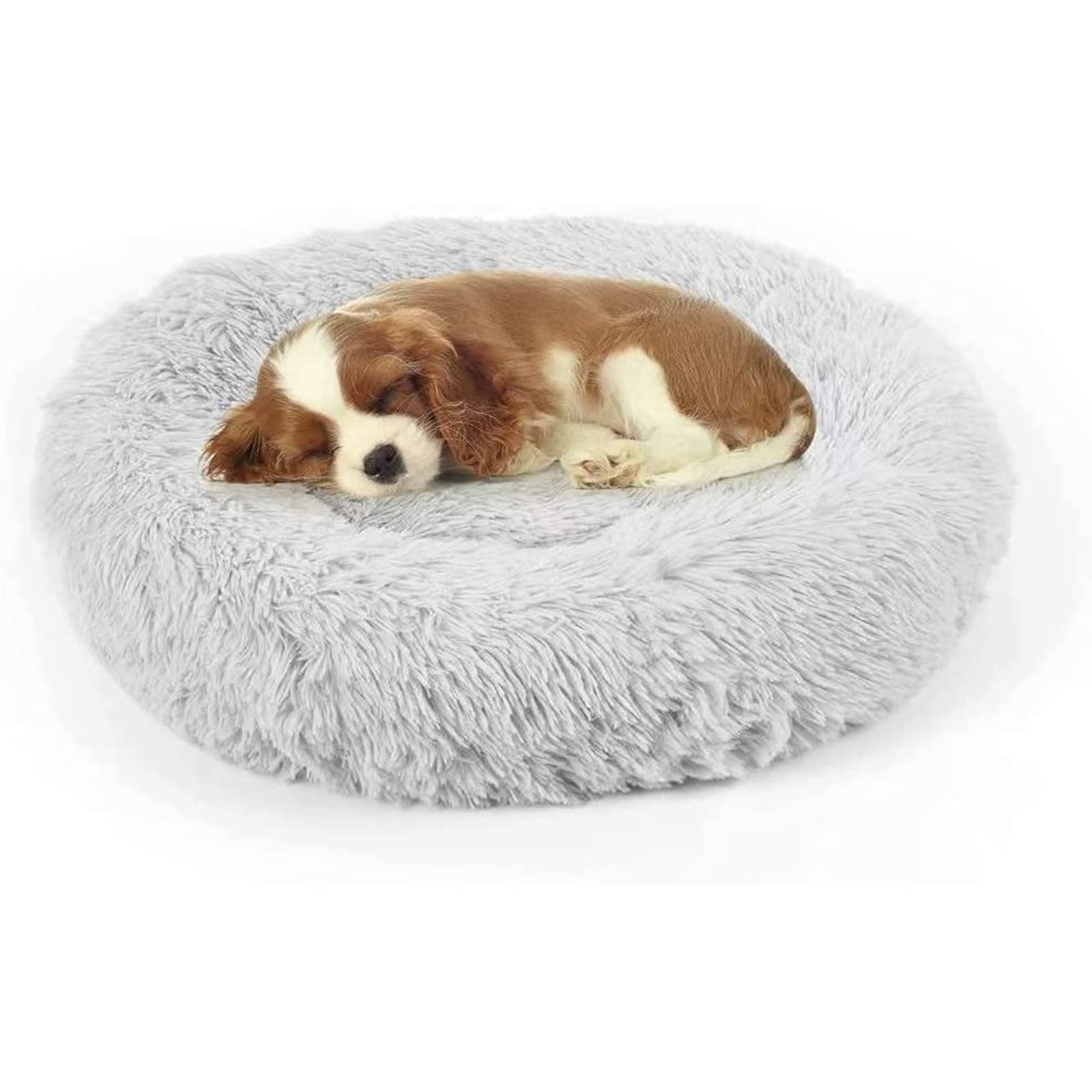 Dog Bed, Cat Calming Bed, Faux Fur Pillow Pet Donut Cuddler Round Plush Bed For Large Medium Small Dogs And Cats