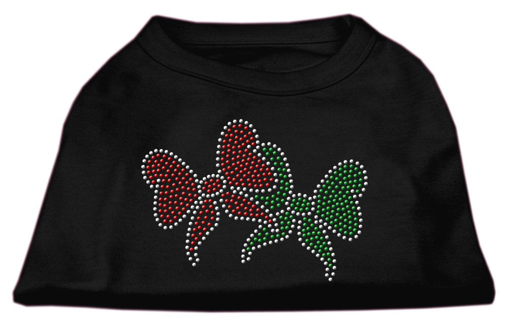 Mirage Pet Products Christmas Bows Rhinestone Shirt Black Xxxl(20)