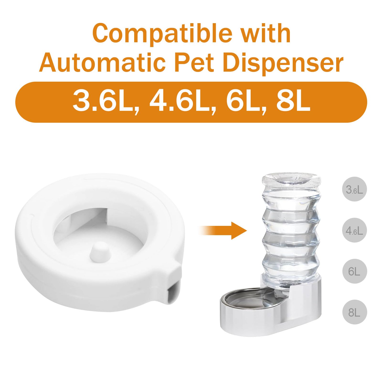 8 Packs Replacement Filter For 3.6L/4.6L/6L/8L Automatic Pet Waterer Dispenser, Pet Water Fountain Filter