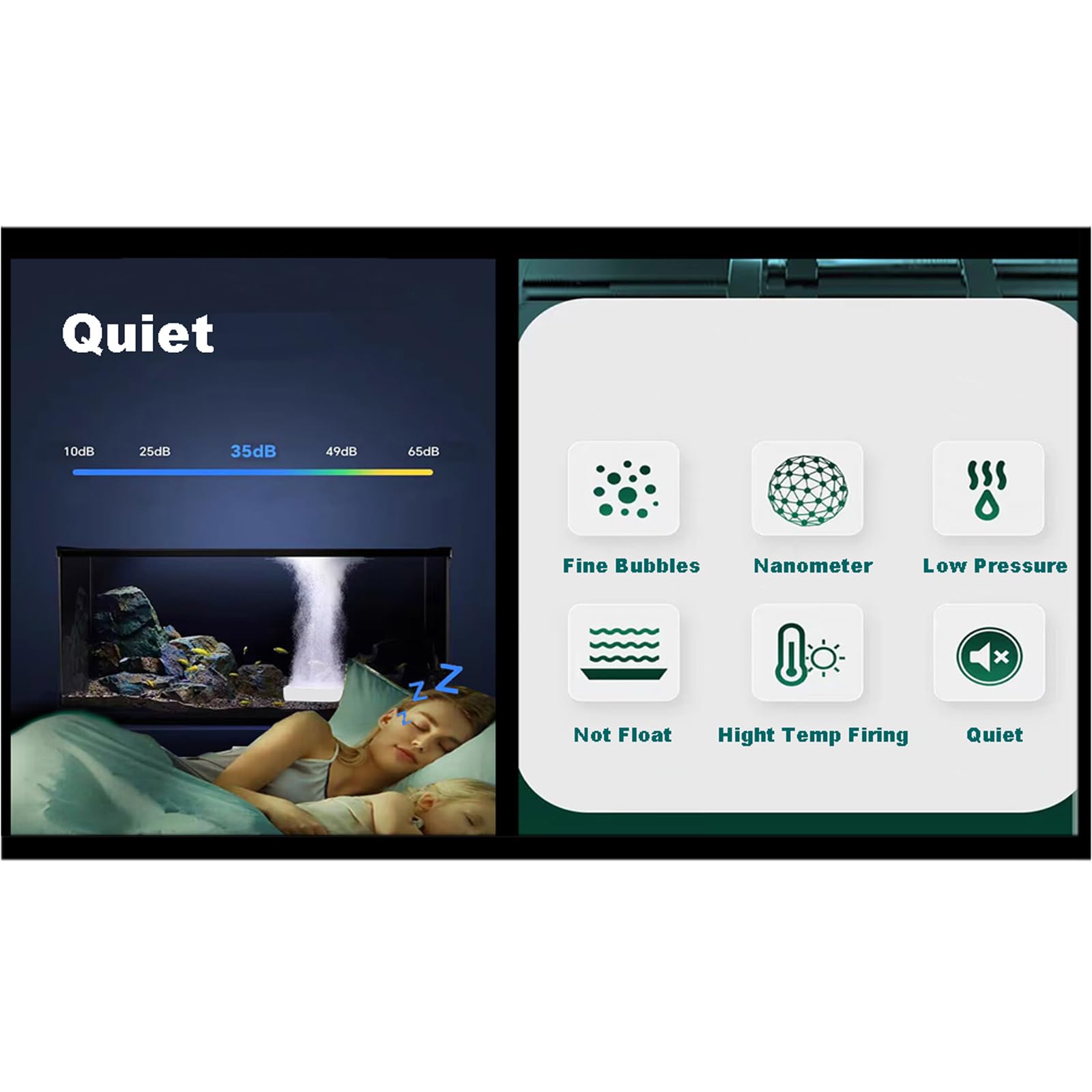 Carefree Fish 1.4/2/4Inch Aquarium Nano Materials Air Stone Disc with 3ft Tube Fish Tank Oxygen Stone Disk Bubble Diffuser Fish