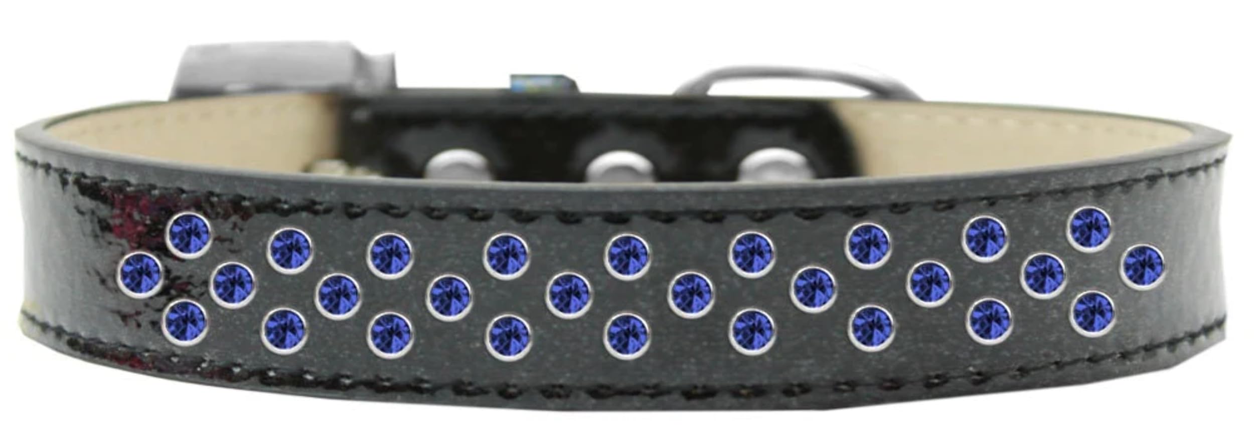Dog, Puppy & Pet Ice Cream Collar, Blue Crystal Rimsets Sprinkles Gold 16