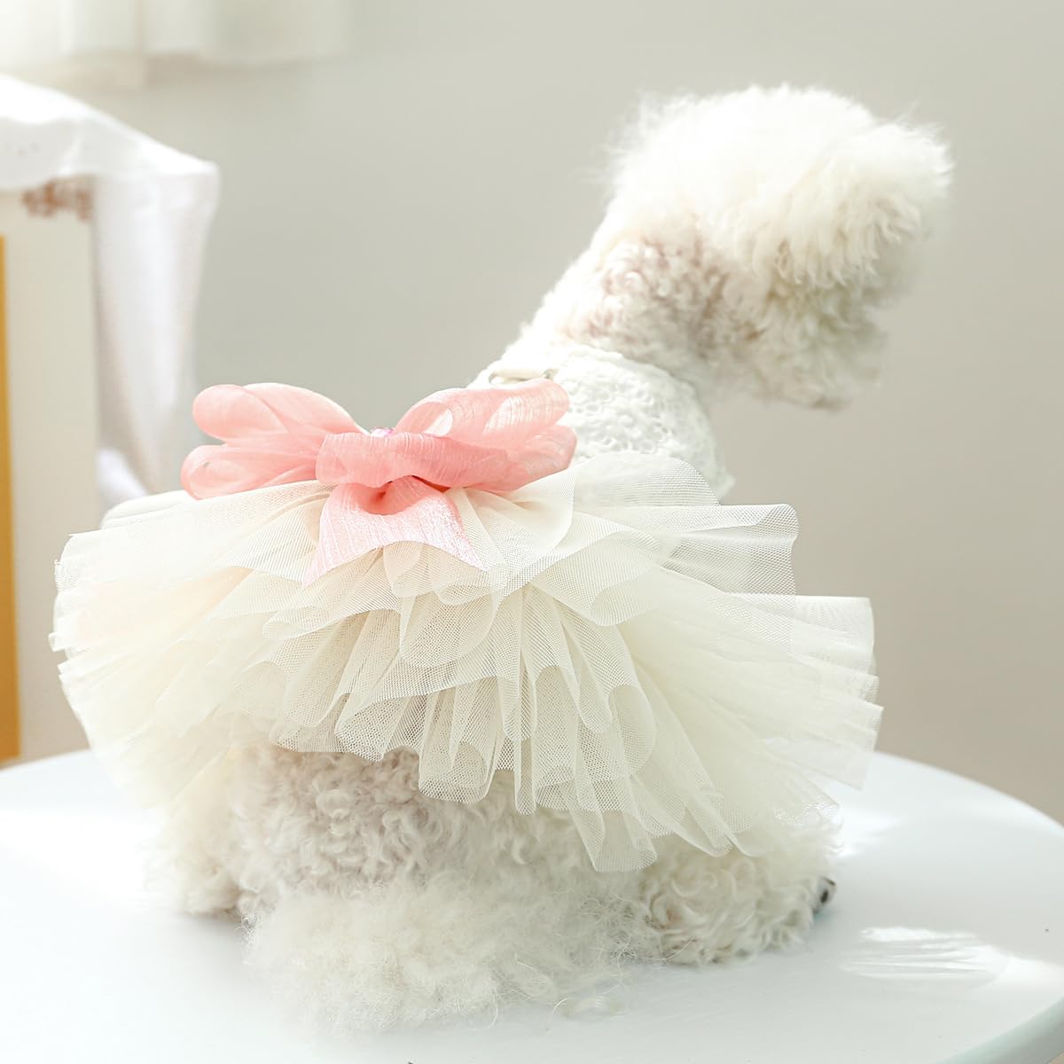 Puppy Clothes Girl Dresses Medium Dog Clothe Tutu Dress For Girl Dog Puppy Clothes For Small Dog Outfits M Pink
