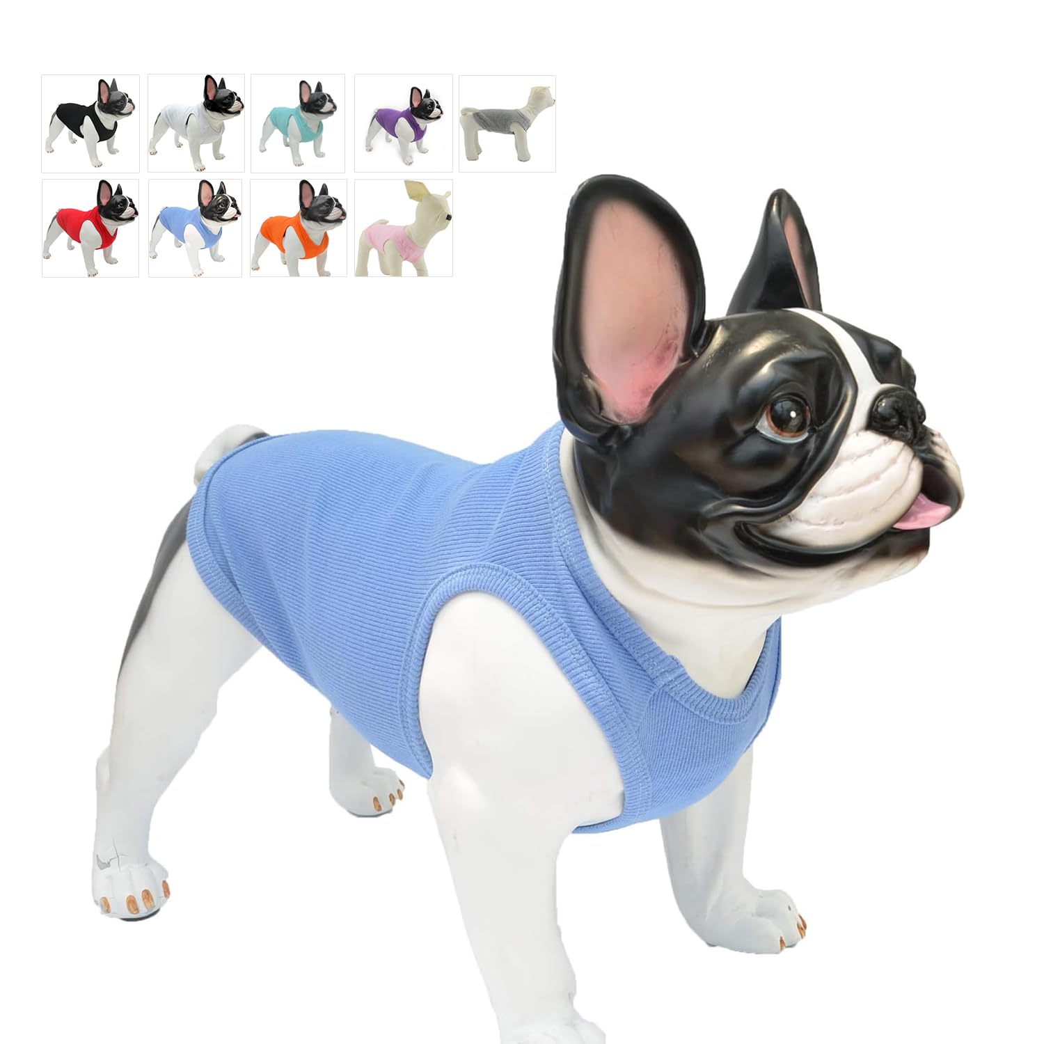 Lovelonglong 2019 Summer Pet Clothing, Dog Clothes Blank T-Shirts Ribbed Tanks Top Thread Vests For Large Medium Small Dogs 100%