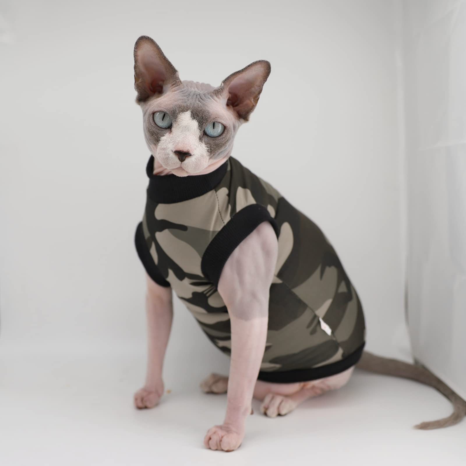 Kitipcoo Cat Vest Pet Clothes, Summer Cotton T-Shirts Pet Clothes,Round Collar Vest Kitten Shirts Sleeveless For Sphynx Hairless