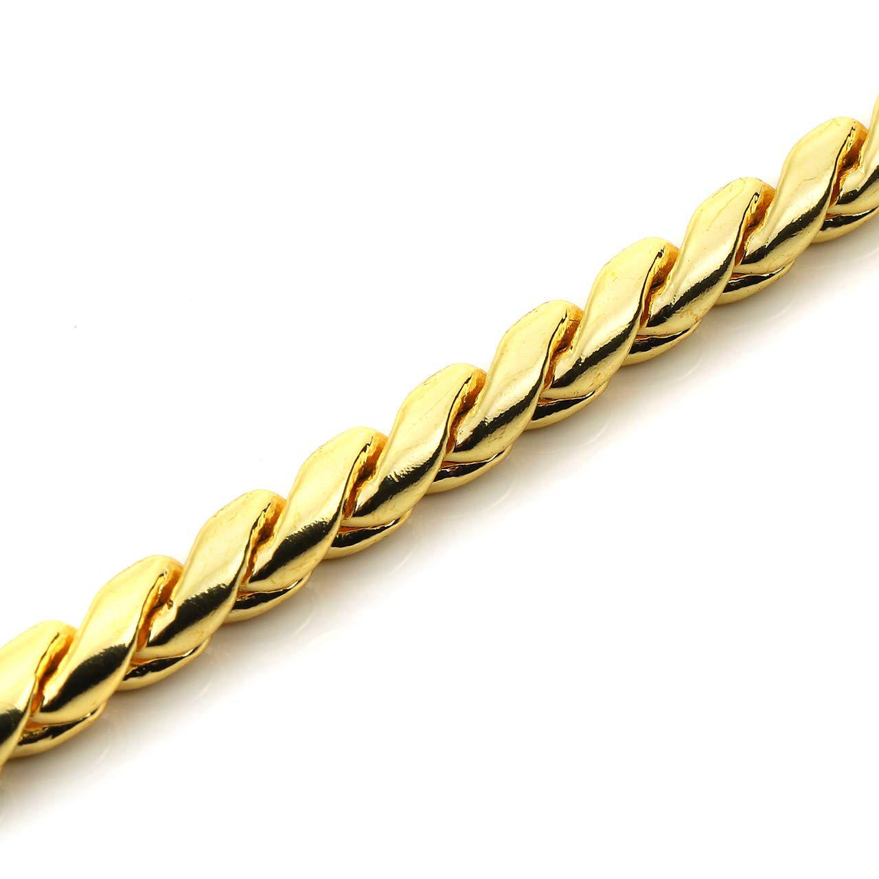 Mogoko Stainless Steel Dog Choke Chain Collar, Puppy Metal Snake Chain Pet Show Slip Collar Choker For Training Walking (Gold;24.0'*5.0Mm)