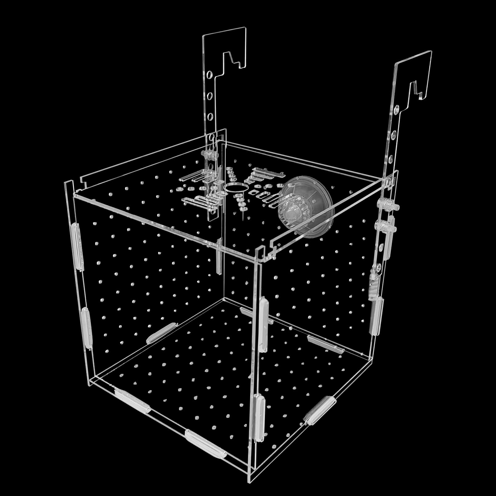 Pinvnby Acrylic Fish Breeding Box,Transparent Fish Isolation Box Acrylic Hatchery Incubator Tank With Suction Cups For Baby Fish