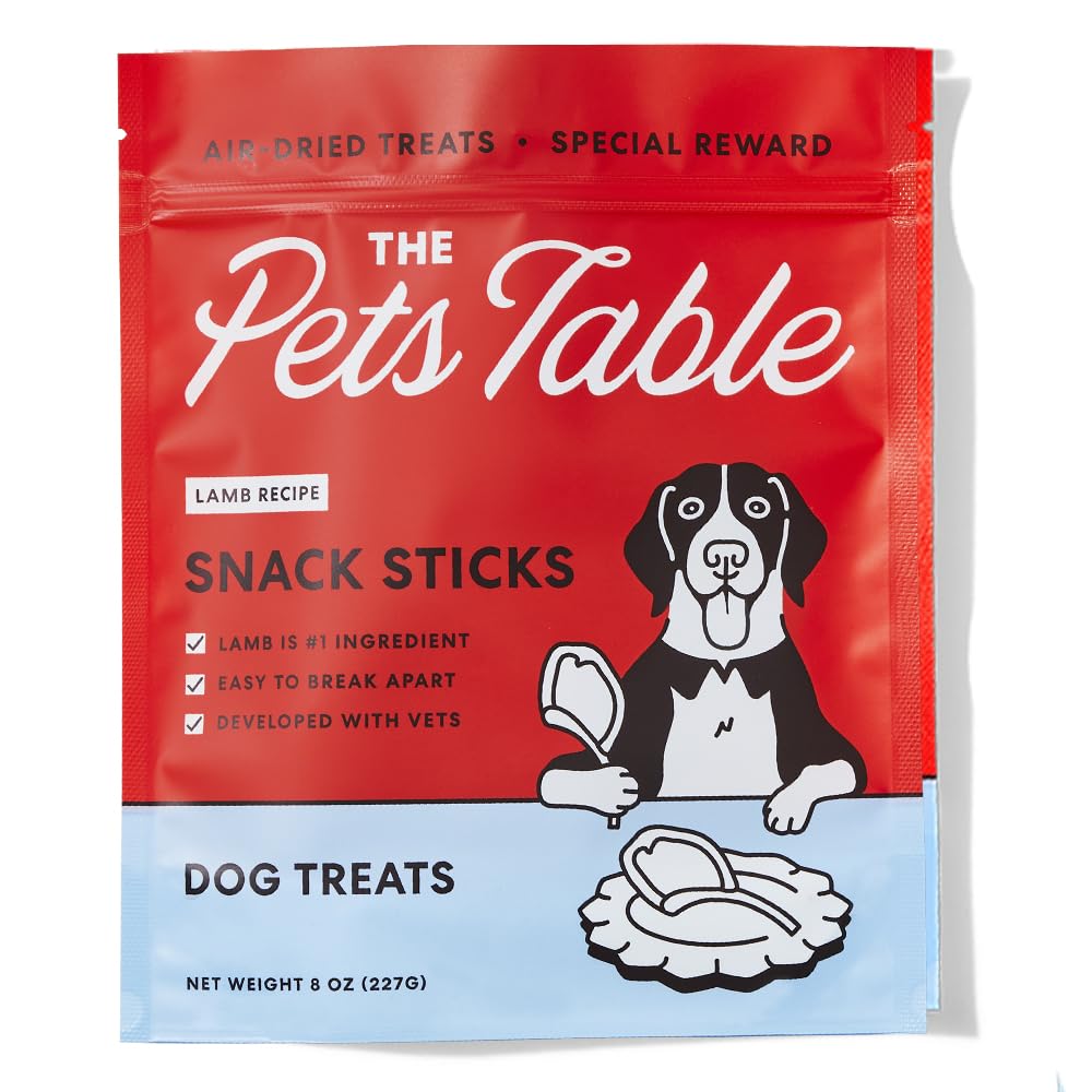 The Pets Table Lamb Limited Ingredient Diet Air-Dried Healthy Dog Treats, 8-Ounce Bag