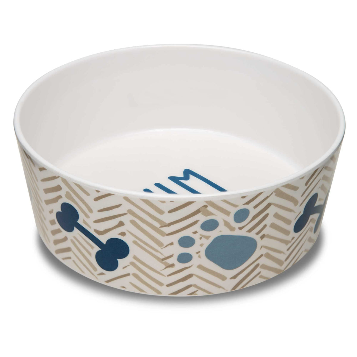 Loving Pets Dolce Moderno Yum Chevron Dog Bowl, Large