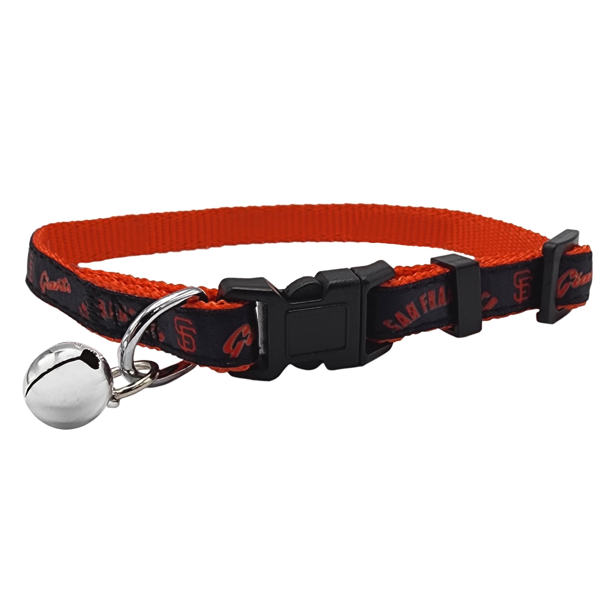 Mlb Cat Collar San Francisco Giants Satin Cat Collar Baseball Team Collar For Dogs & Cats. A Shiny & Colorful Cat Collar With Ri