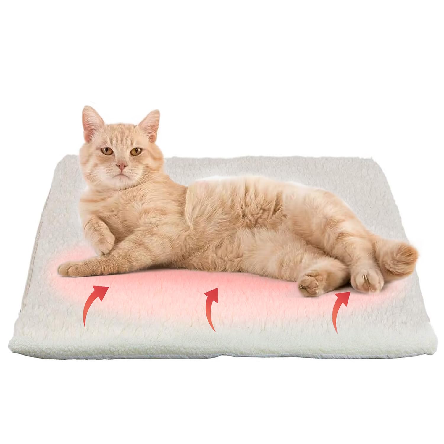SelfHeating Thermal Pet Pad, Cat Blankets for Indoor Outdoor, Pet Pads with Removable and Washable Cover, SelfWarming Winter P