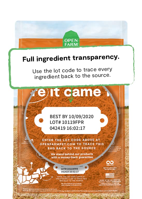 Open Farm, Ancient Grains Dry Dog Food, Protein-Rich & Nutrient Dense, 90% Animal Protein Mixed with Non-GMO Fruits, Veggies and