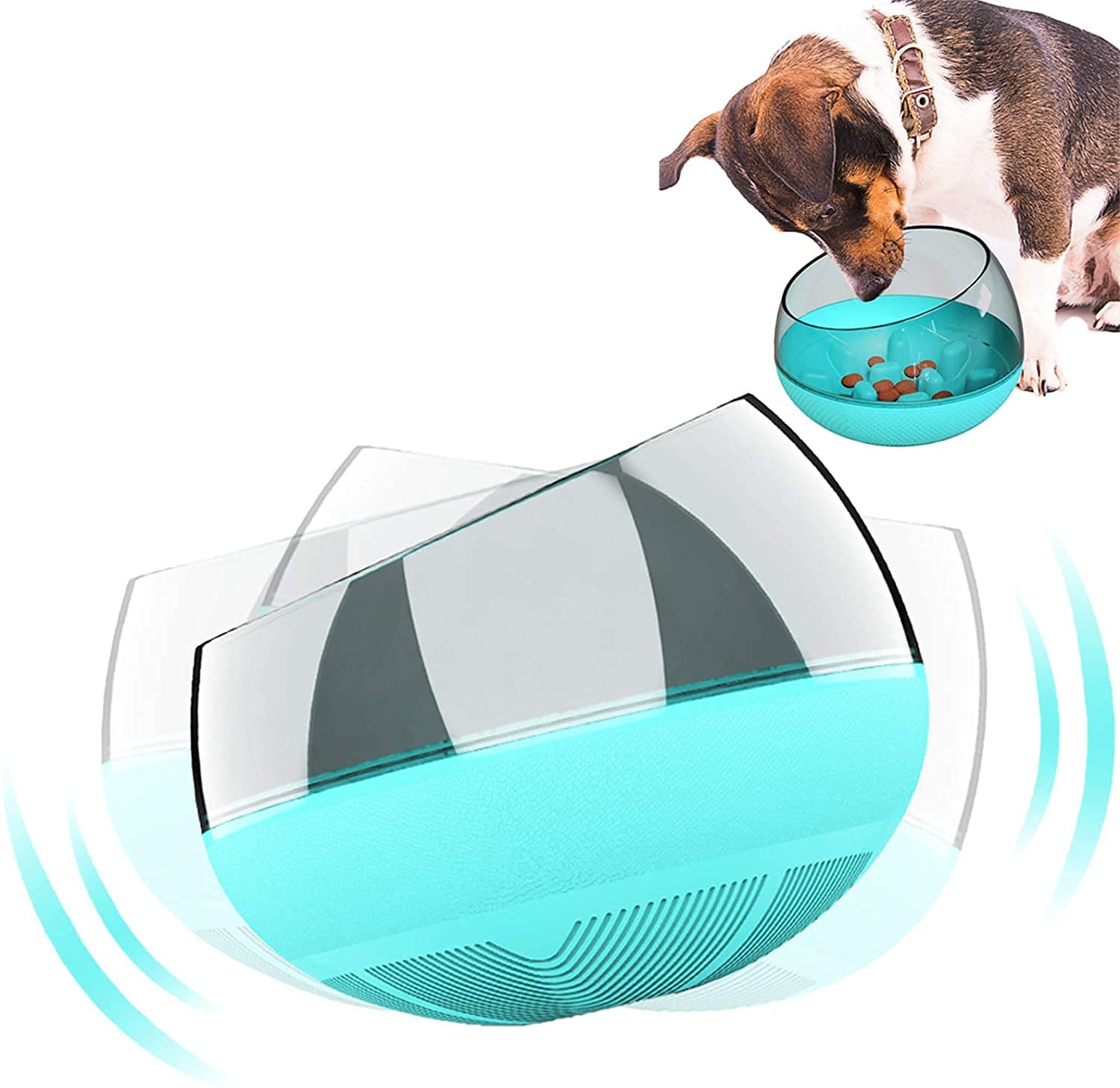 Pups&Pets Dog Slow Feeder Bowl Capsule Figure With Tumbler Design  AntiGulping Pet Slower Food Feeding Dishes  Non Slip Puzzl