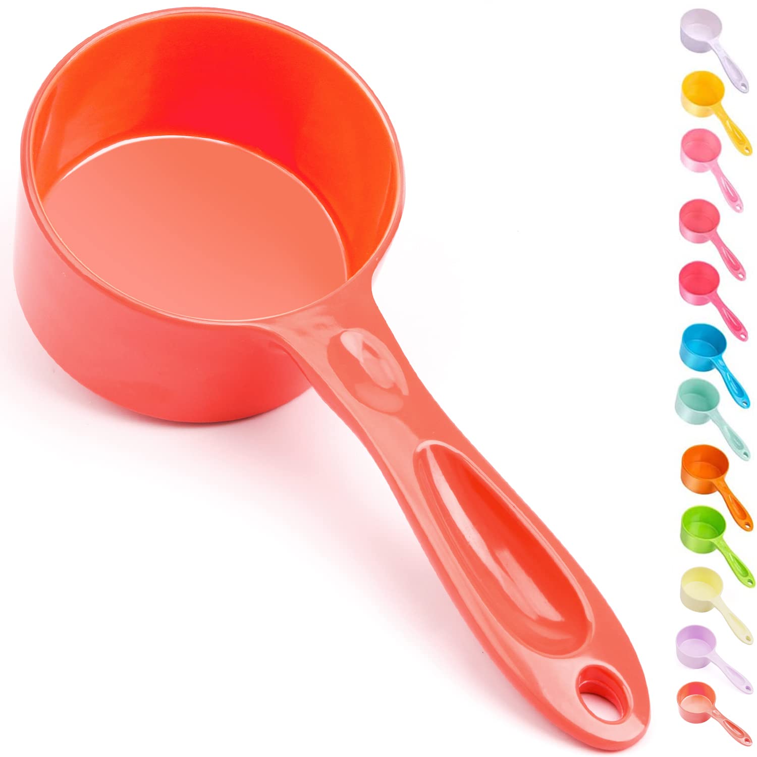SUPERDESIGN Dog Food Scoop Cat Food Scoop Ice Scoop Flour scoop Candy scoops Dry Measuring Cup Plastic Scoop for Canisters and F