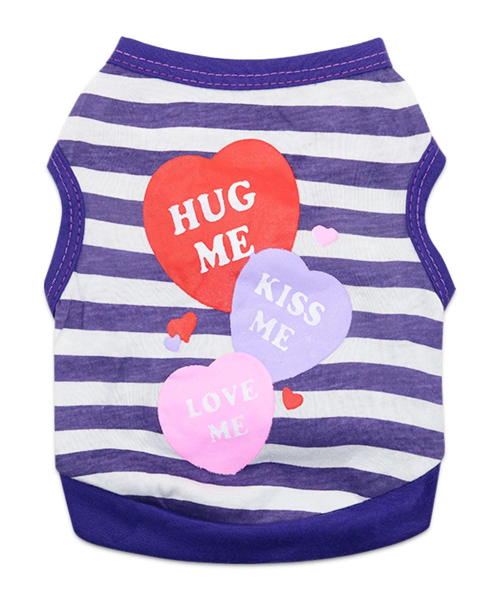 8 Pack Dog T-Shirt Clothes For Small Dogs Girls Puppy Shirts Summer Breathable Chihuahua Yorkie Apparel, Large