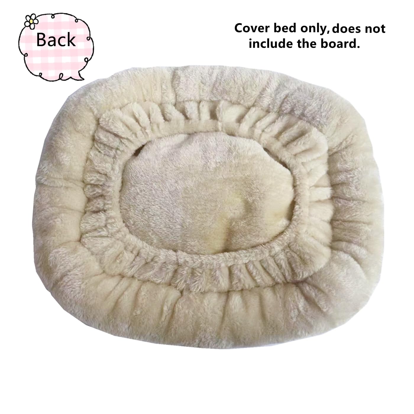 Shengocase Cat Tree Tower Accessories Replacement Parts Round Top Cushion Cover Bed For Cat Perch With Elastic Band (11.8'', Bei