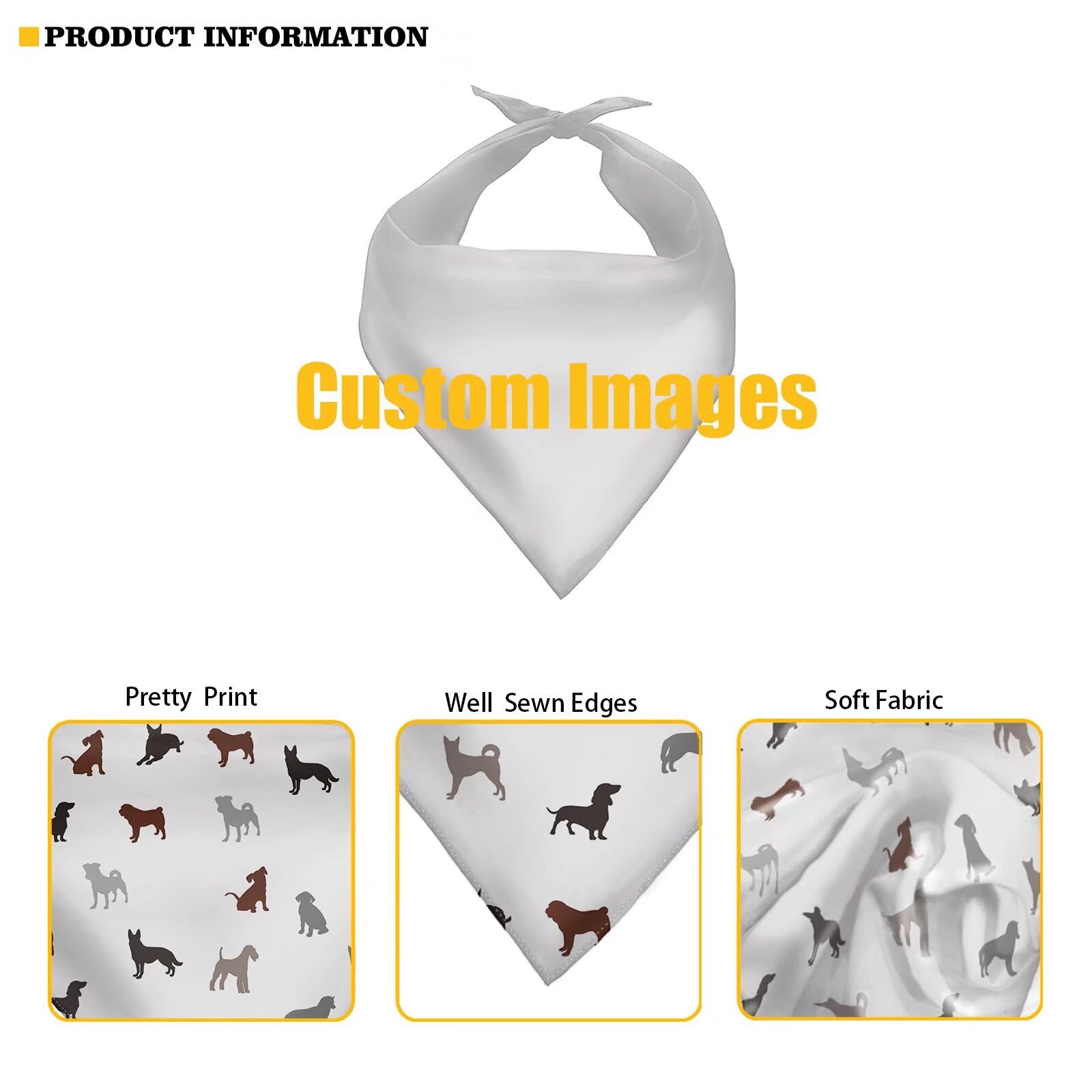 Jeiento Daisy Dog Bandanas Boys Girls Puppy Bandanas Scarf Washable Kerchief Bibs Bandana Accessories For Medium Large Dogs Pet,