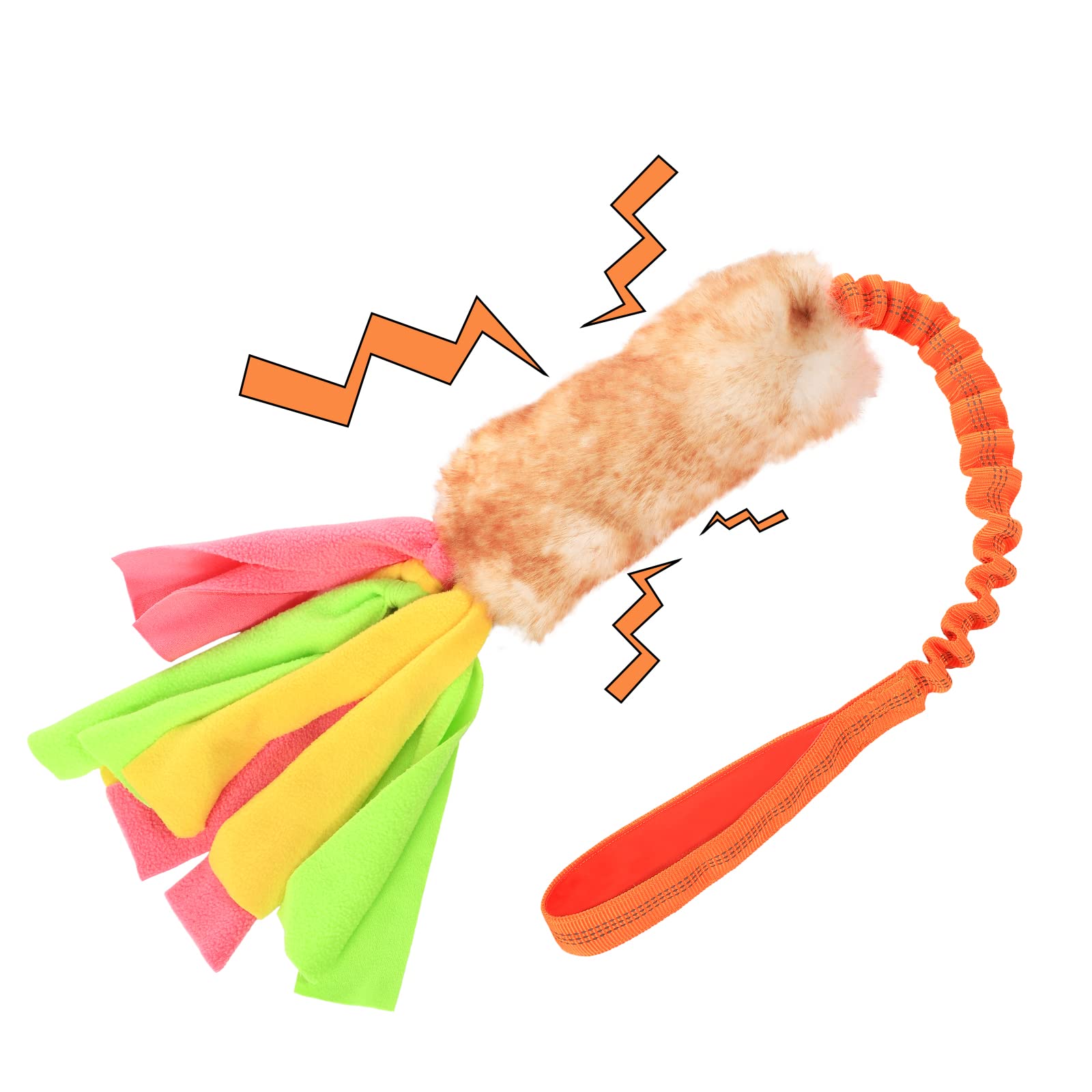 Schitec Dog Tug Toy, Bungee Tug Of War Rope Toys With Squeaky Sound For Exercise & Interactive Play Games, Puppy Training Pull T