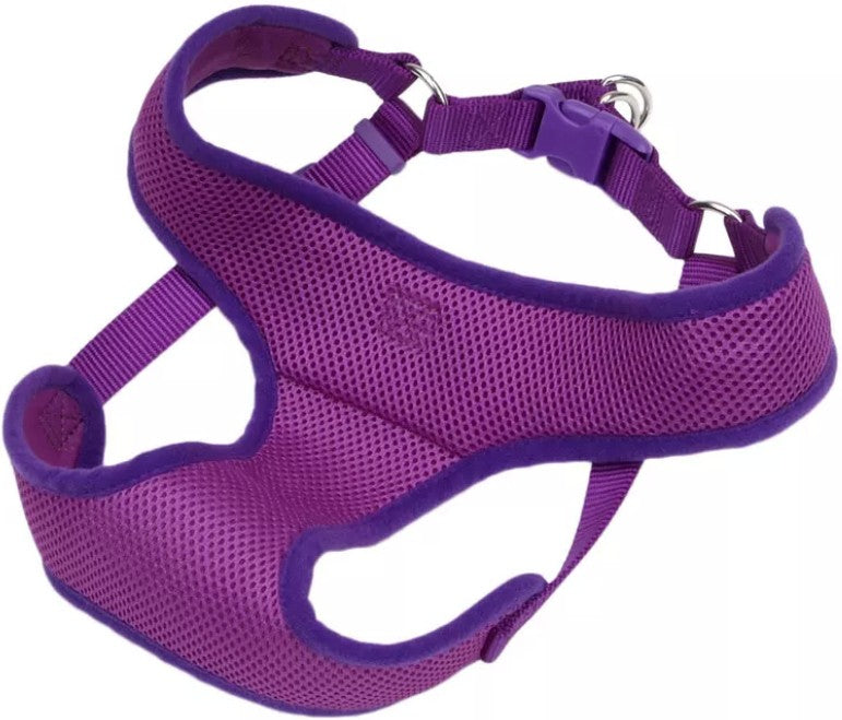 Coastal Pet Comfort Soft Wrap Adjustable Dog Harness - Comfortable Harness For Dog - Adjustable Fit - Easy Step-In Design - Breathable Fabric Mesh - Orchid, 5/8' X 16'-19'