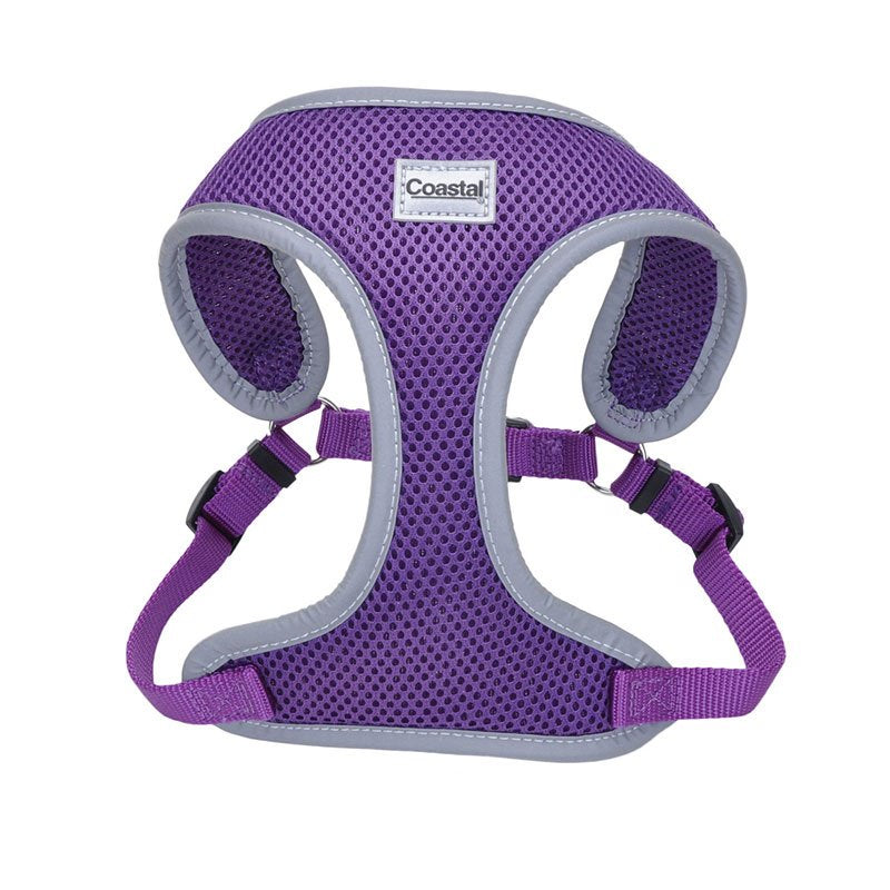 Coastal Pet Comfort Soft Reflective Wrap Adjustable Dog Harness - No-Pull Dog Harness For Small & Large Dogs - Purple - 5/8' X 19'–23'