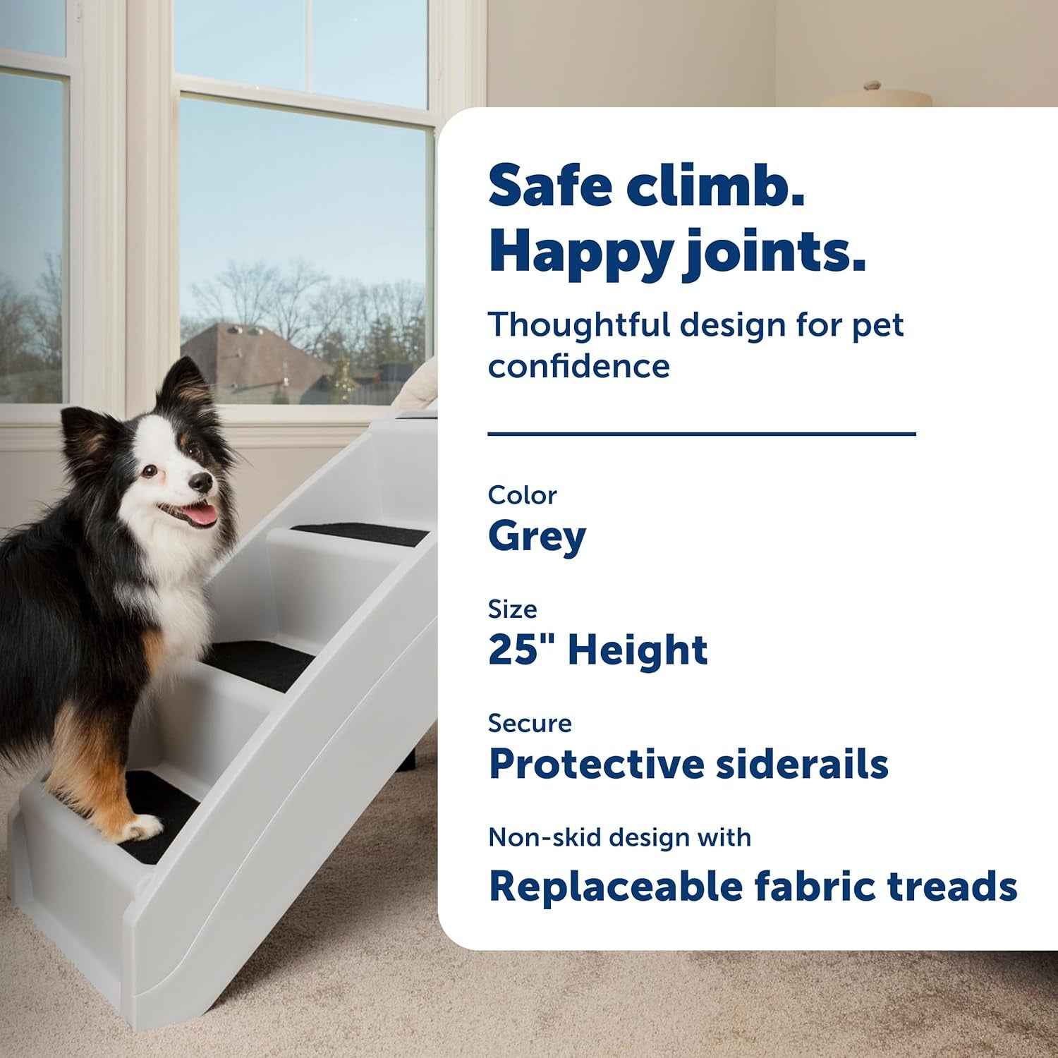 Foldable Dog Stairs for Bed Non Slip Pet Steps 20 25 Inch