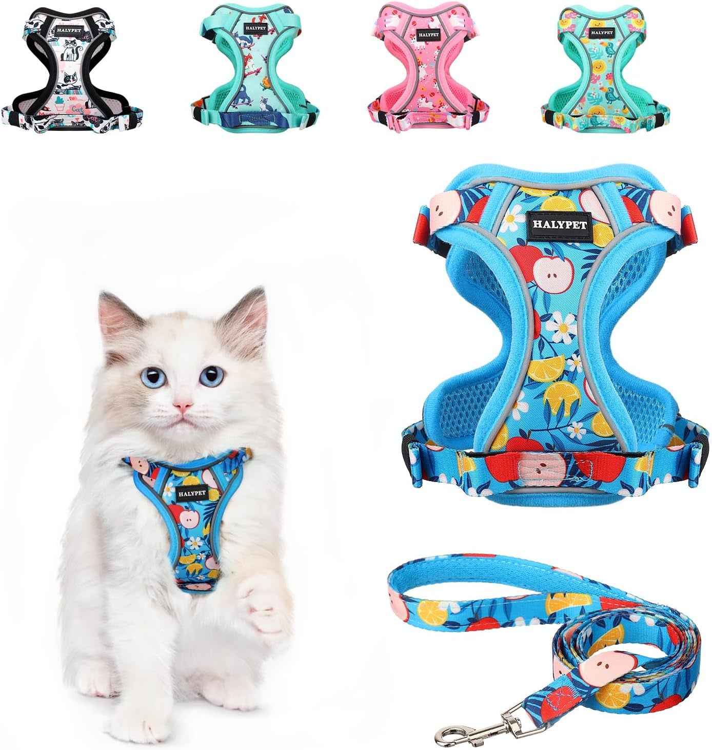 Escape-Proof Cat Harness & Leash Set with 59-Inch Leash, XS–M