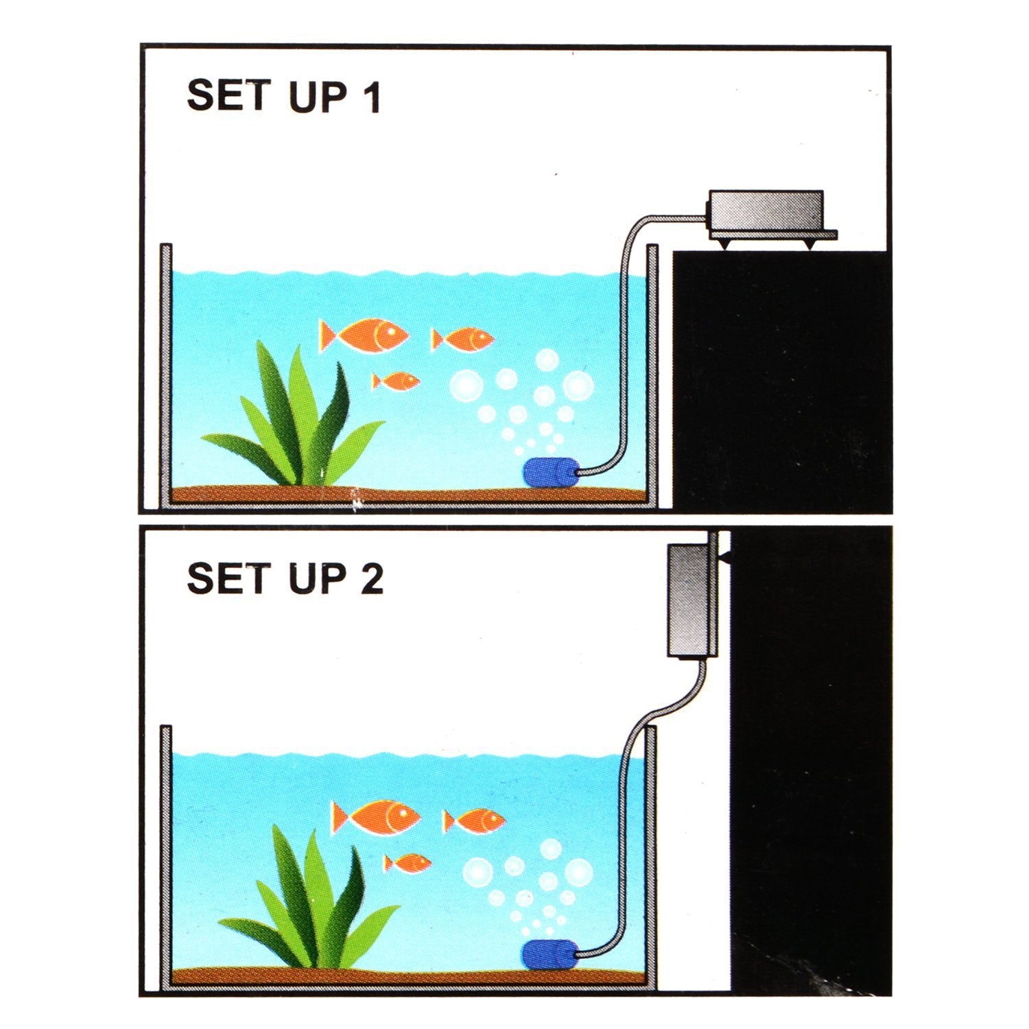Saim Portable Aquarium Battery Operated Air Pump Backup Operated Fish Tank Air Pump Aerator Oxygen