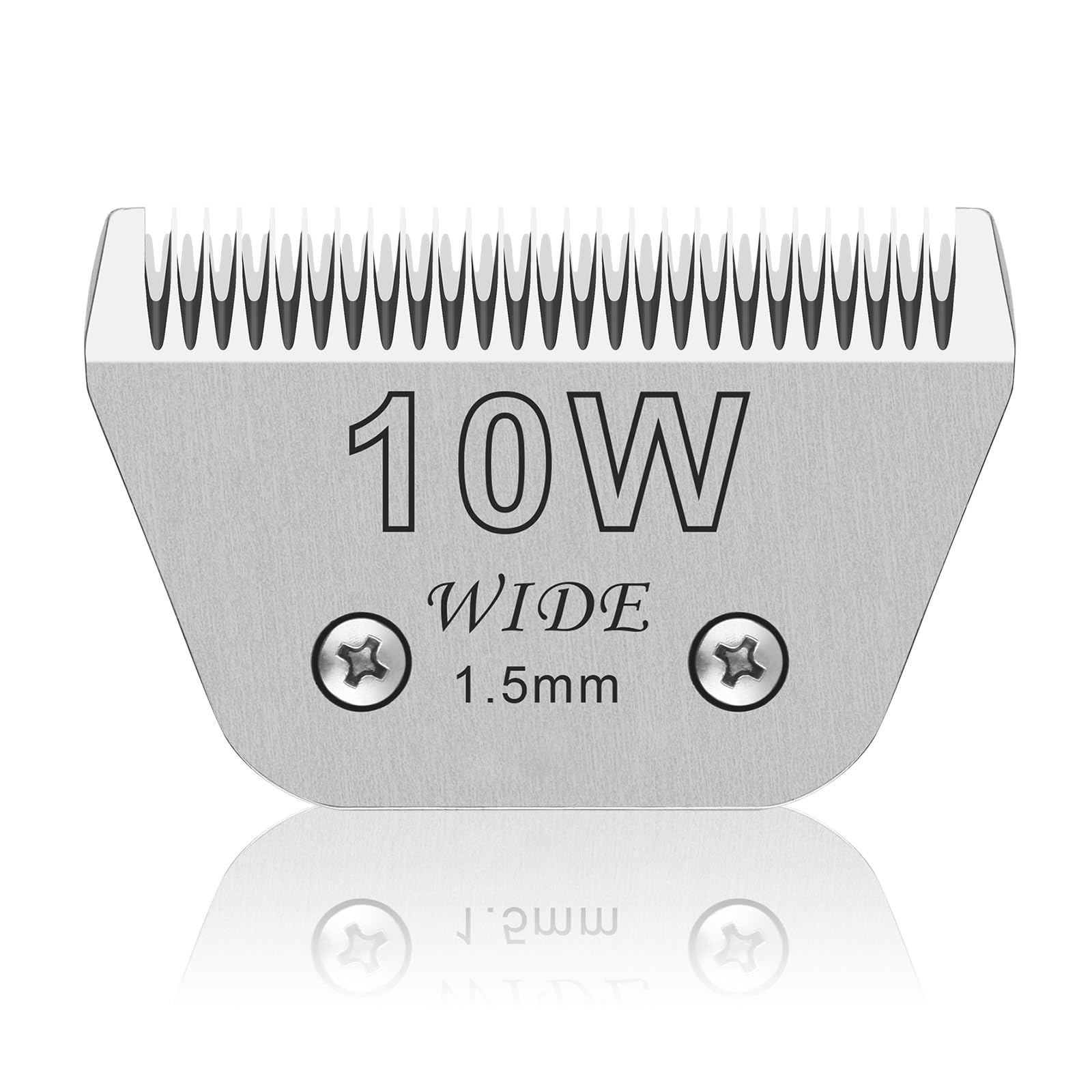 10W Wide Pet Dog Grooming Detachable Blades,Compatible with Andis,Oster A5,Wahl KM10 Clippers,Cut Length 1/16''(1.5mm),Fit for L