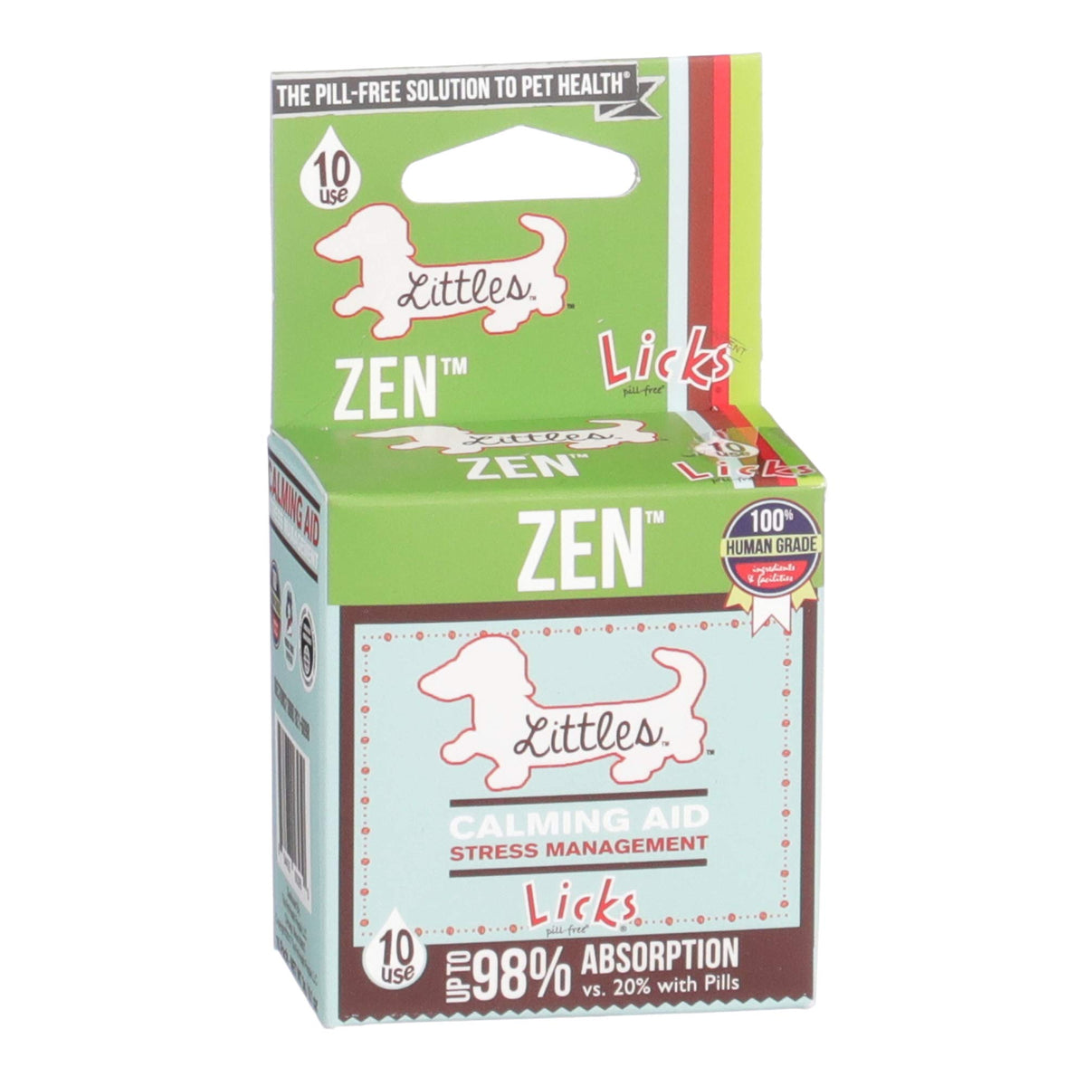 Licks Pill-Free Zen Small Breed Dog Calming Aid - Zen Calming Aid Supplements For Aggressive Behavior & Nervousness - Calming Dog & Puppy Treats For Stress Relief & Dog Health - Gel Packets - 10 Use