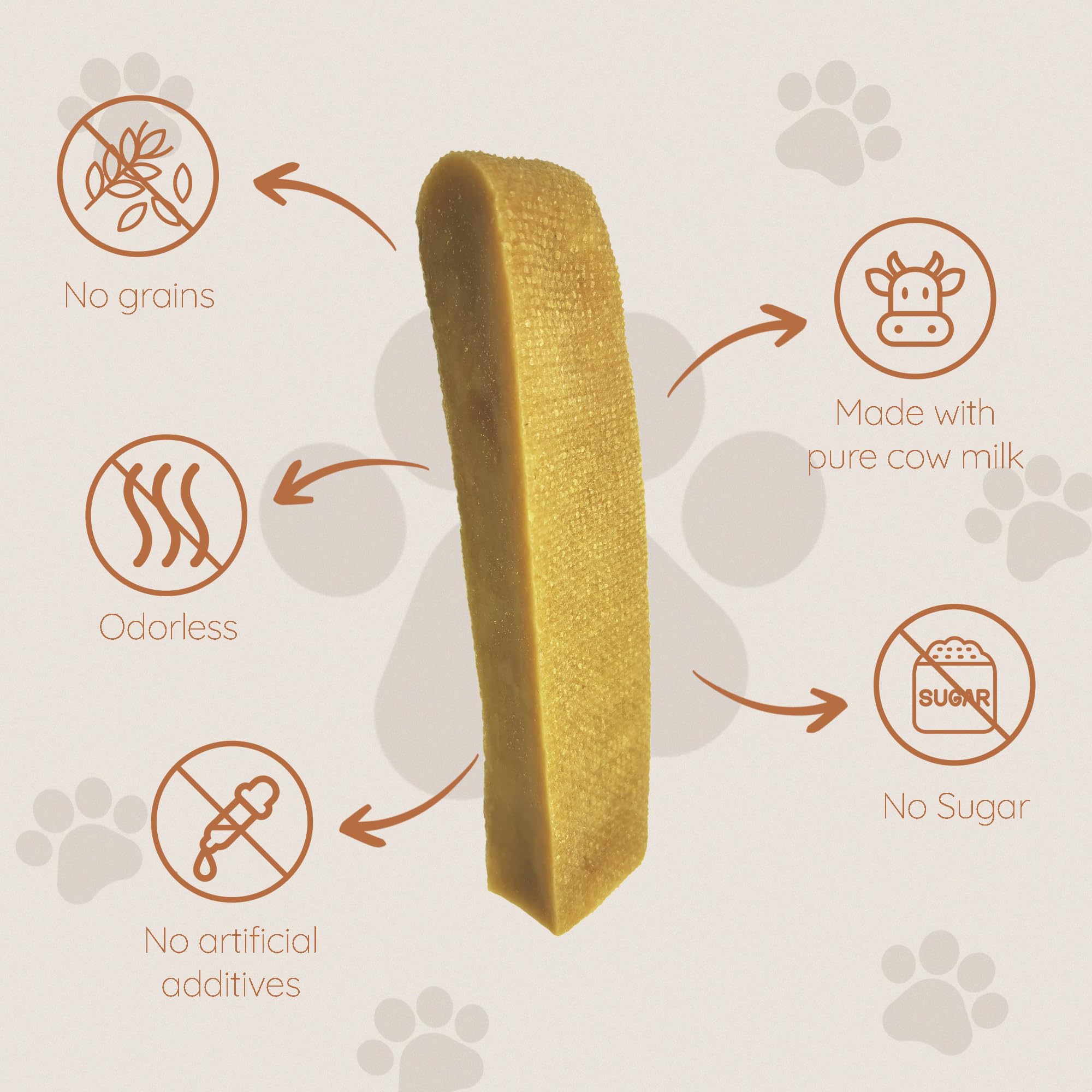 Wildfang Natural Yak Chews for Dogs, Hard Yak Cheese Dog Chews from Cow Milk - Cheese Yak Chews for Large Dogs & Small Dogs, Yak