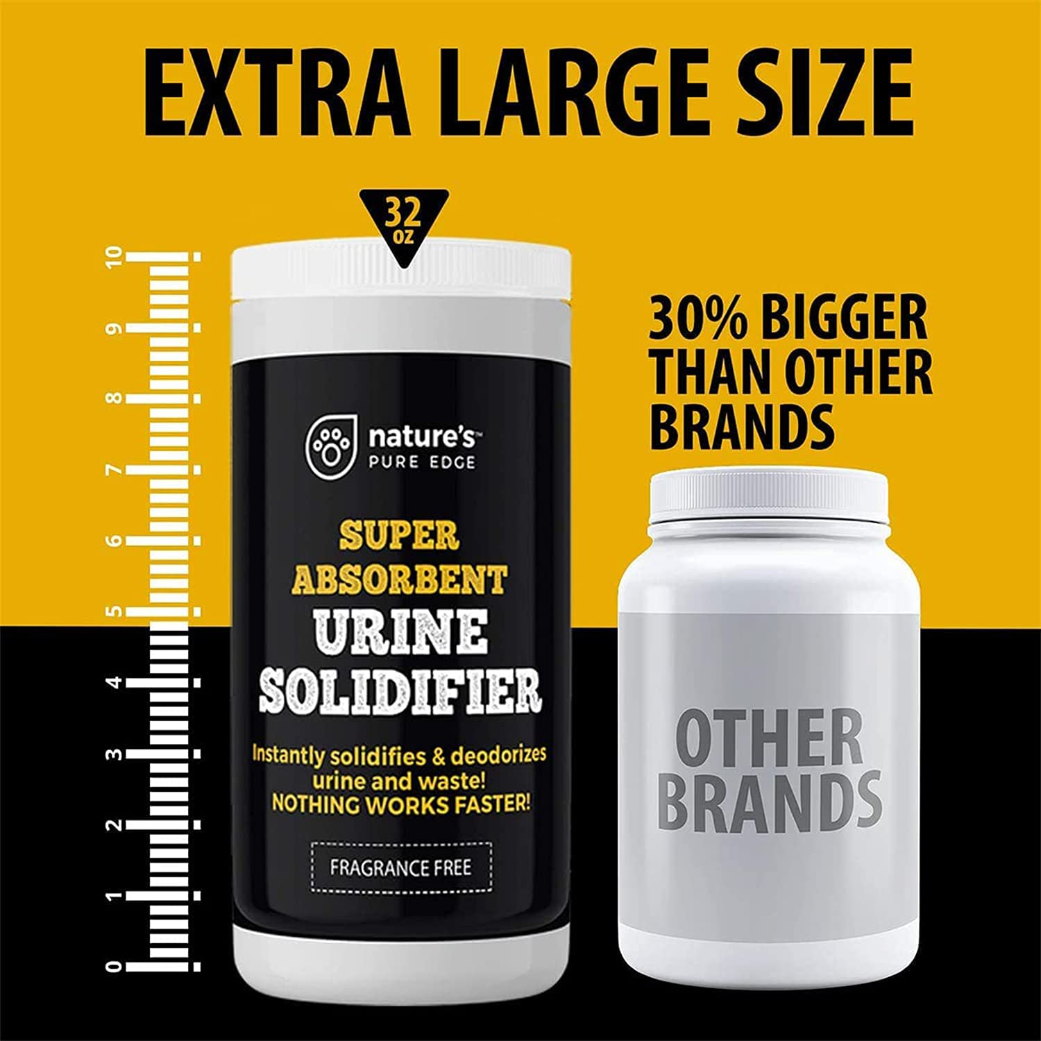 Nature's Pure Edge Portable Toilet Chemicals - Super Absorbent Urine Absorber Powder, 2 lb Bio Gel Deodorizer for Waste & Pet Loo