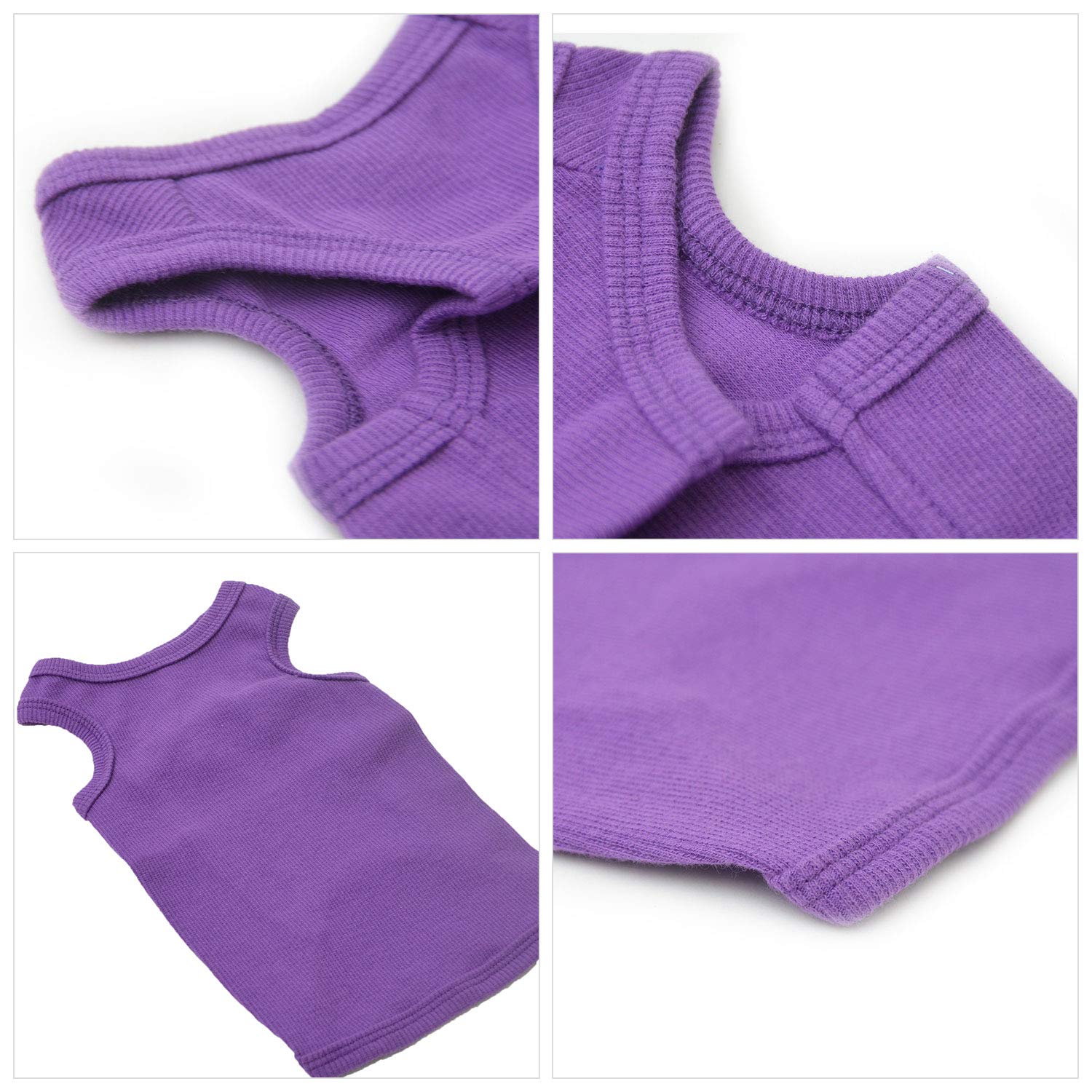 Lovelonglong Summer Pet Clothing, Dog Clothes Blank T-Shirts Ribbed Tanks Top Thread Vests For Large Medium Small Dogs 100% Cott