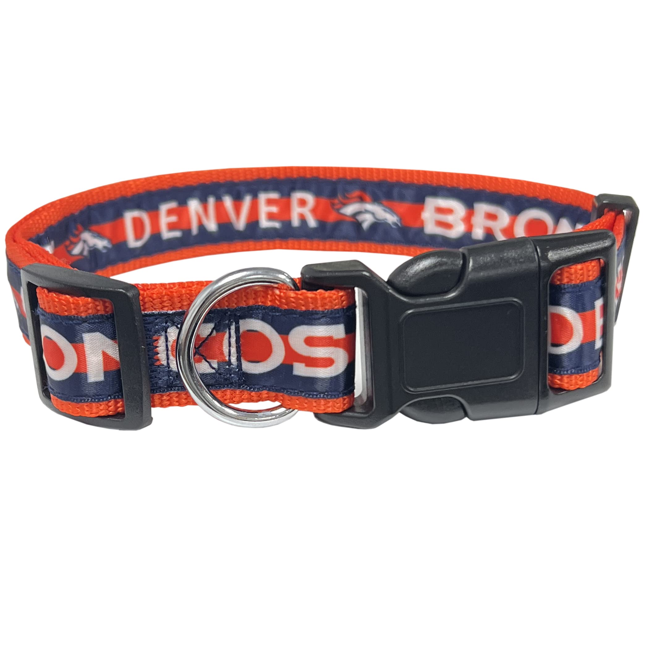 Pets First NFL Denver Broncos Pet Collar, Large, DEN-3036-LG